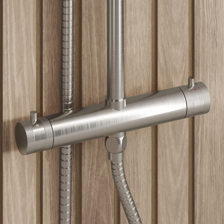 Core Exposed Thermostatic Rigid Riser Shower Kit | Tap Warehouse