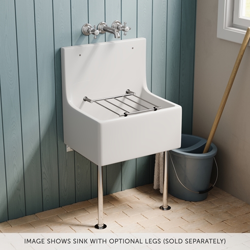 Butler Sink Clean Butler & Rose Ceramic Fireclay Cleaner Sink - 515 x 393mm | Tap Warehouse