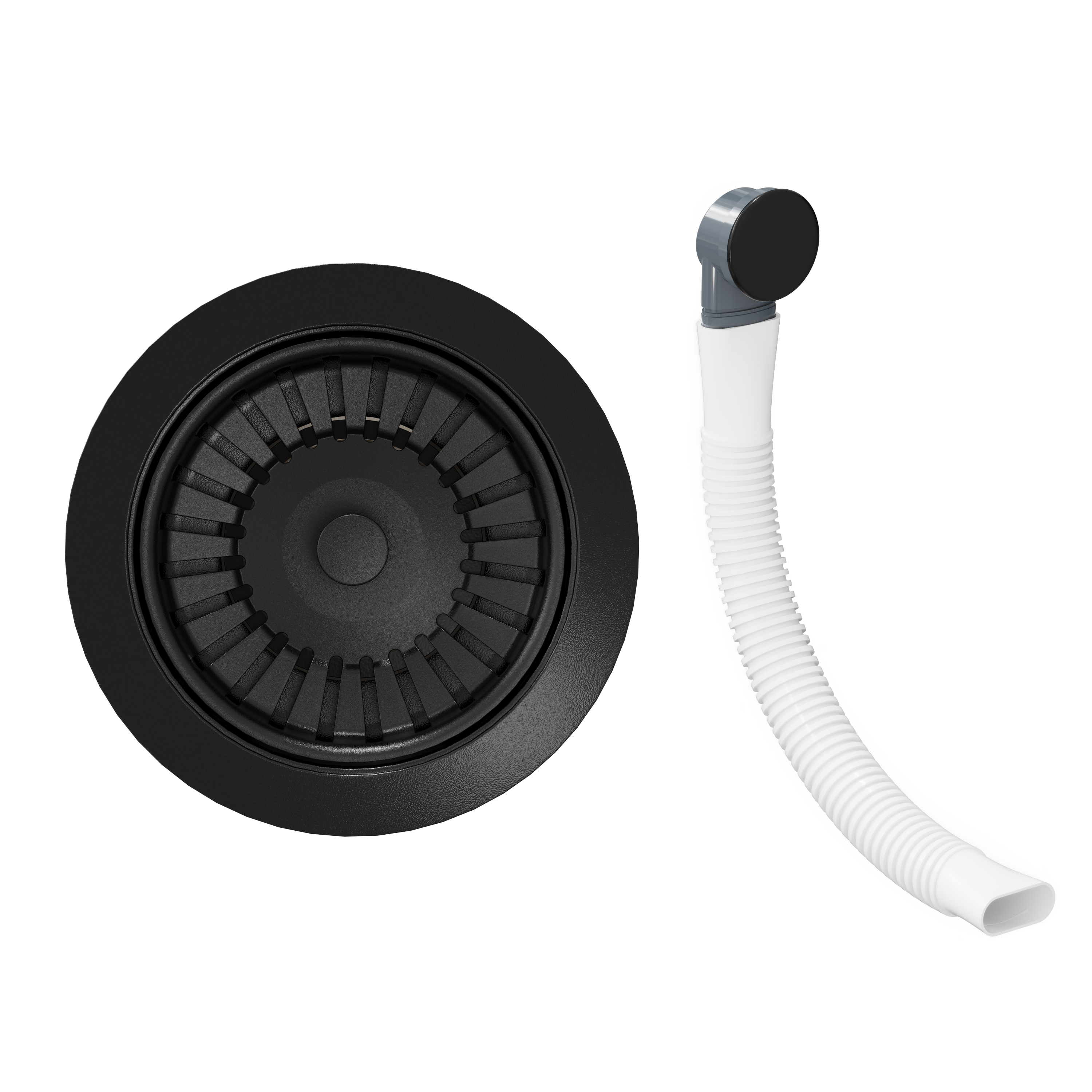 Butler & Rose Premium 90mm Kitchen Sink Strainer Waste & Round Overflow