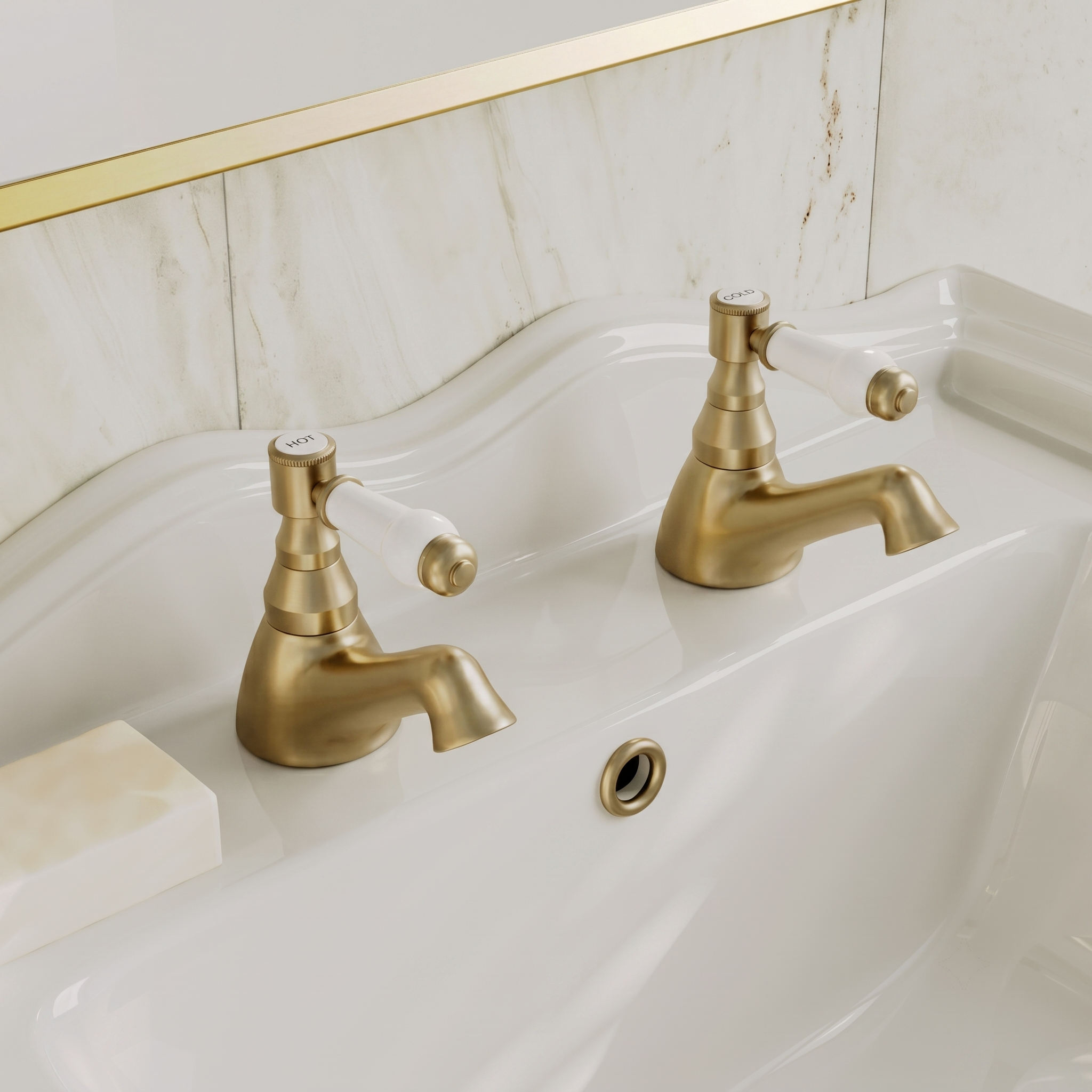 Butler & Rose Eliza Lever Basin Pillar Taps