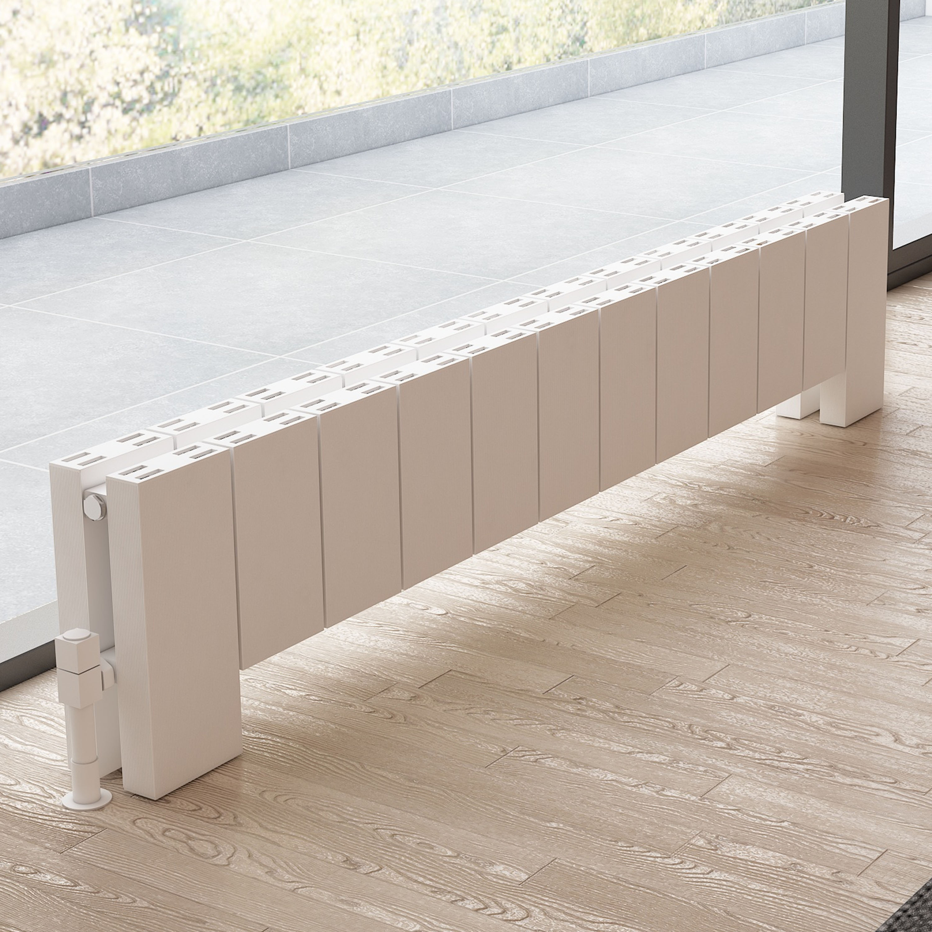 Carisa Elvino Floorstanding Panel Designer Aluminium Radiator