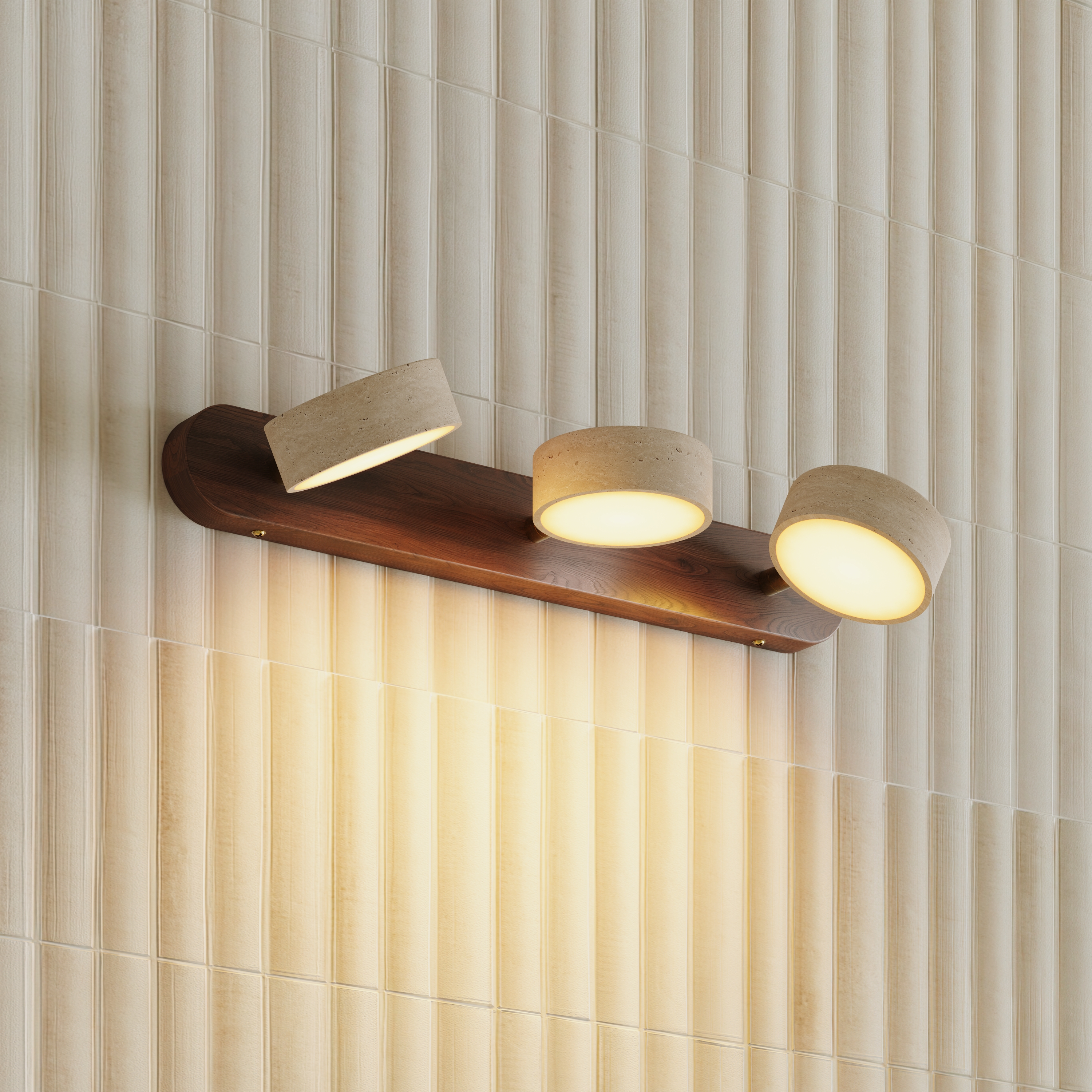 Drench Trio Stone Wall Light