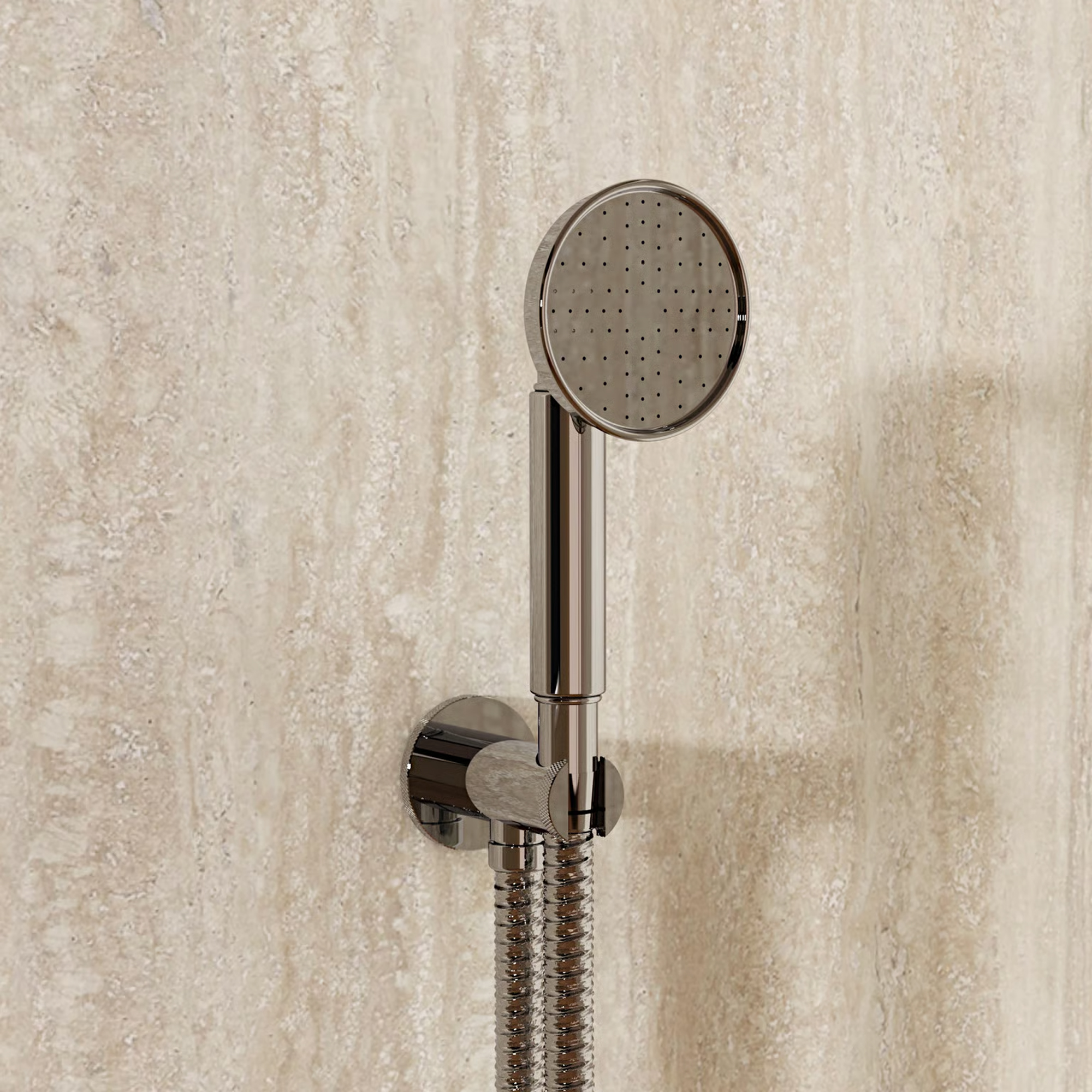 Crosswater MPRO Industrial Wall Outlet, Shower Handset & Hose