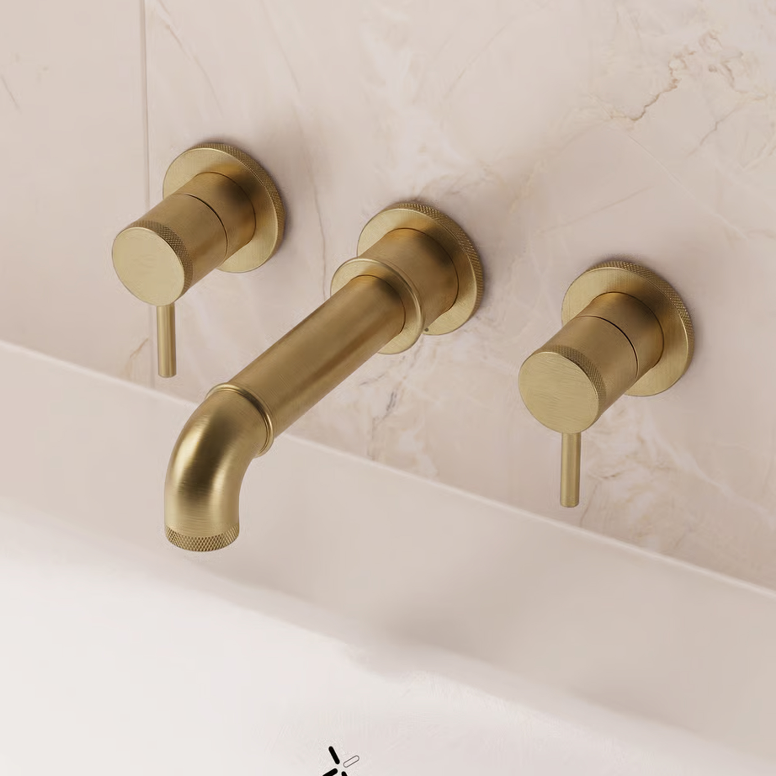 Crosswater MPRO Industrial 3 Hole Wall Mounted Bath Spout Tap