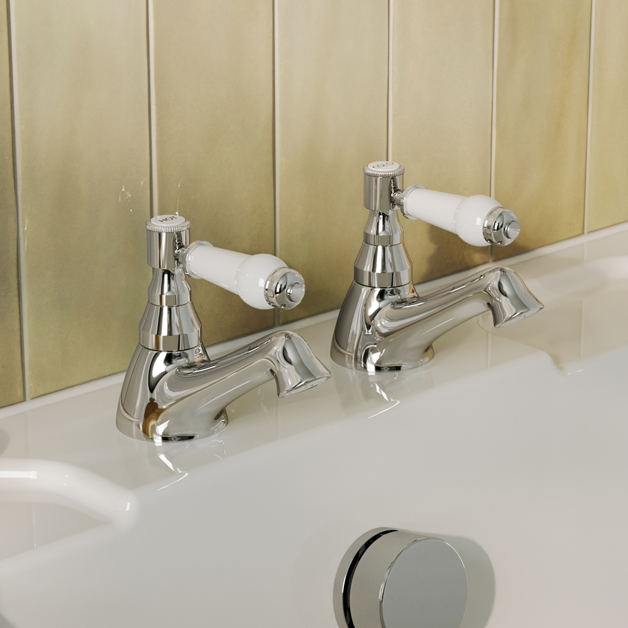 Butler & Rose Eliza Lever Bath Pillar Taps