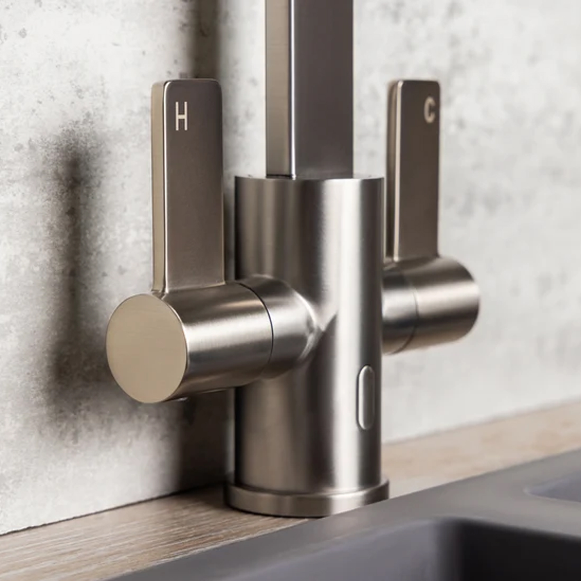 Top-Fix Rena Twin Lever Mono Kitchen Mixer Tap