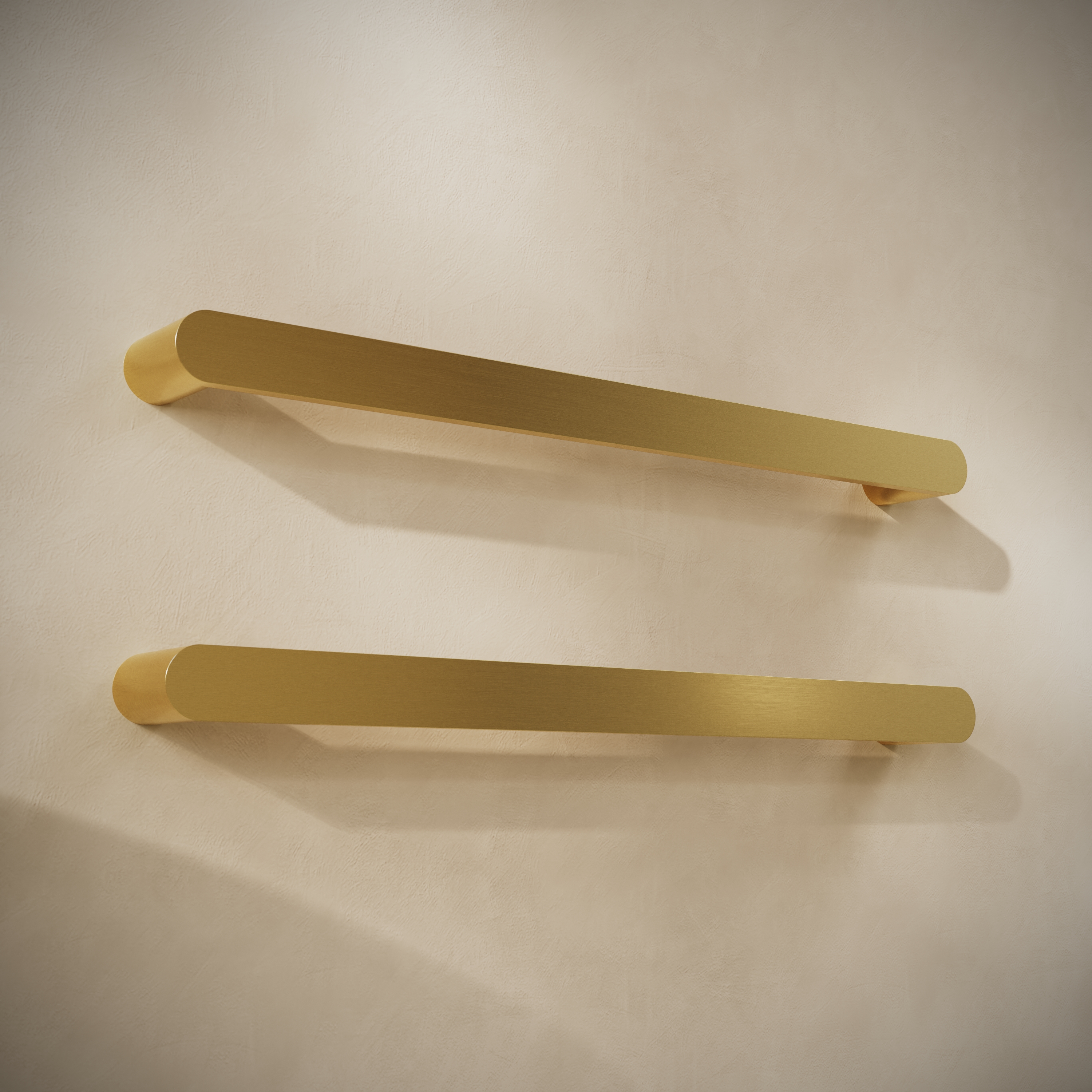Toasty Duna Polished Brass Electric Heated Towel Rail
