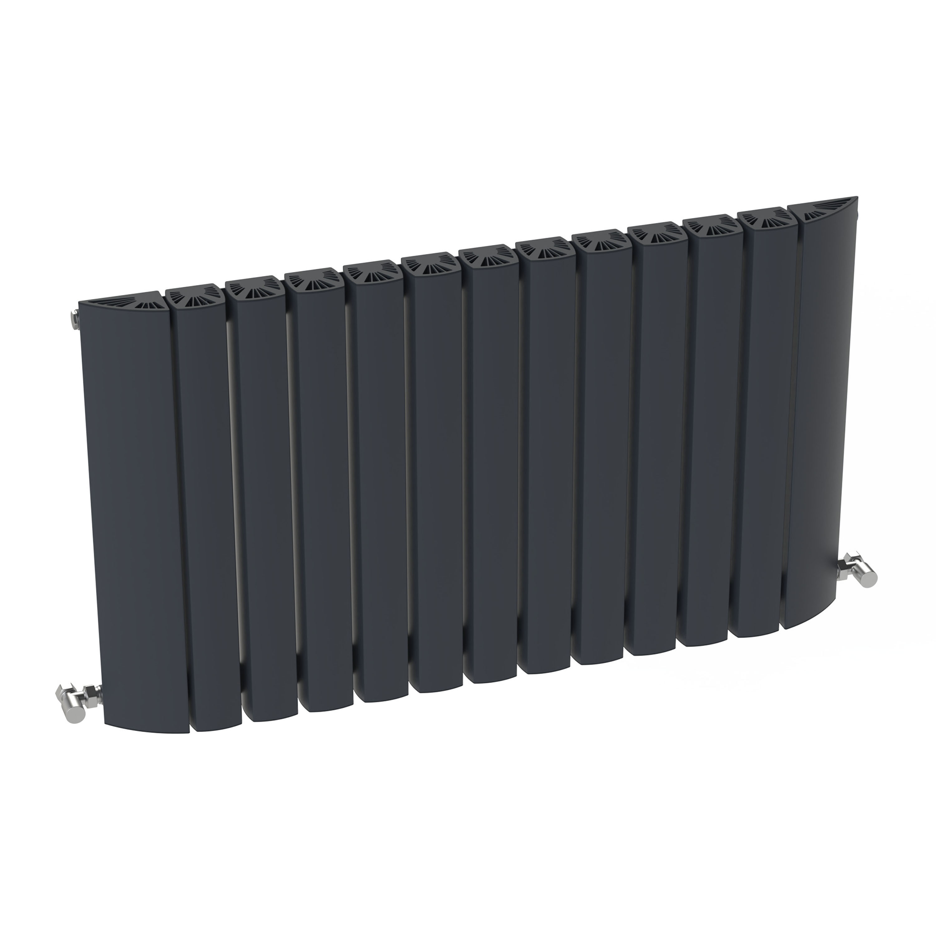 Carisa Gaia Oval Single Panel Horizontal Aluminium Radiator