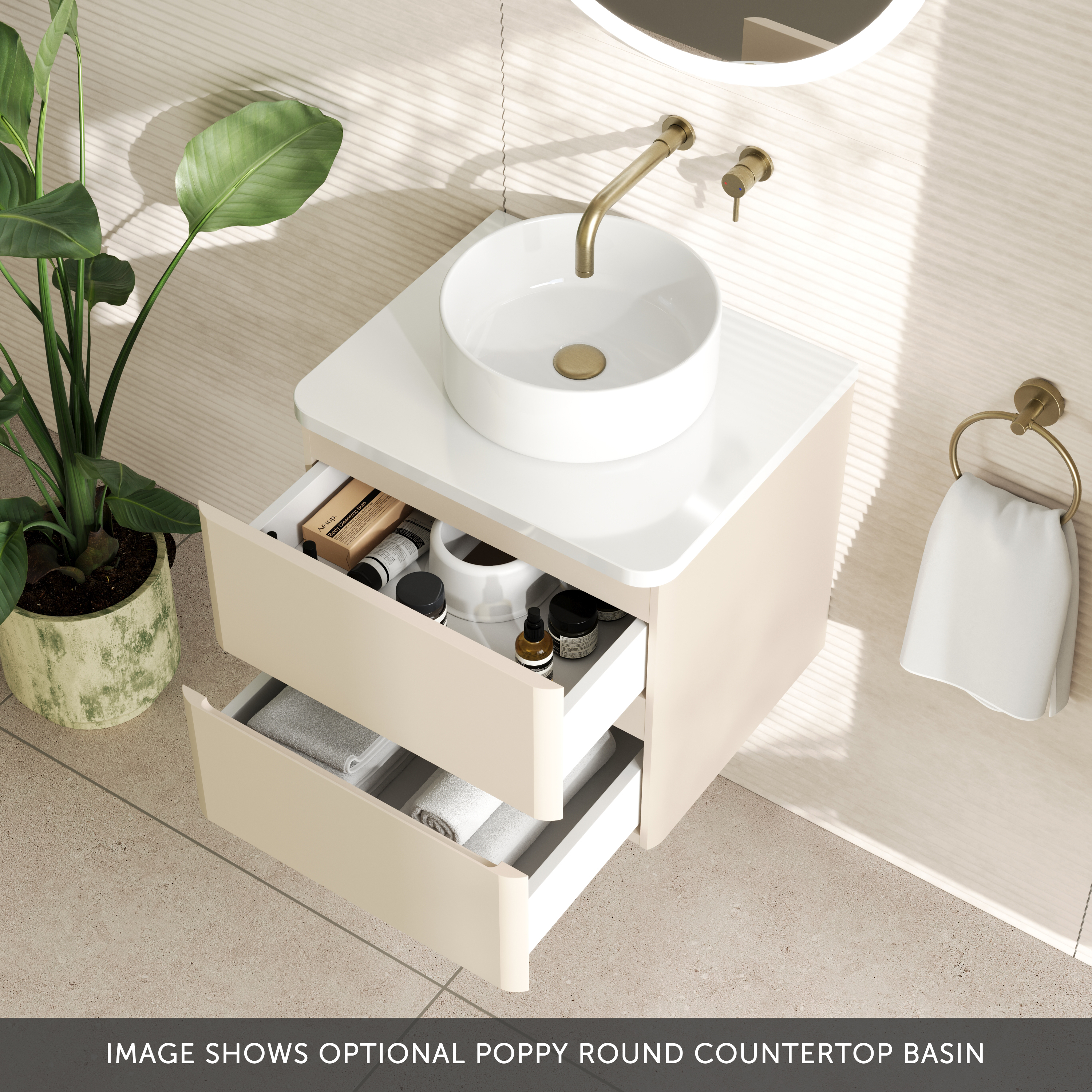 Drench Origin 500mm Wall Mounted Vanity Unit & Countertop