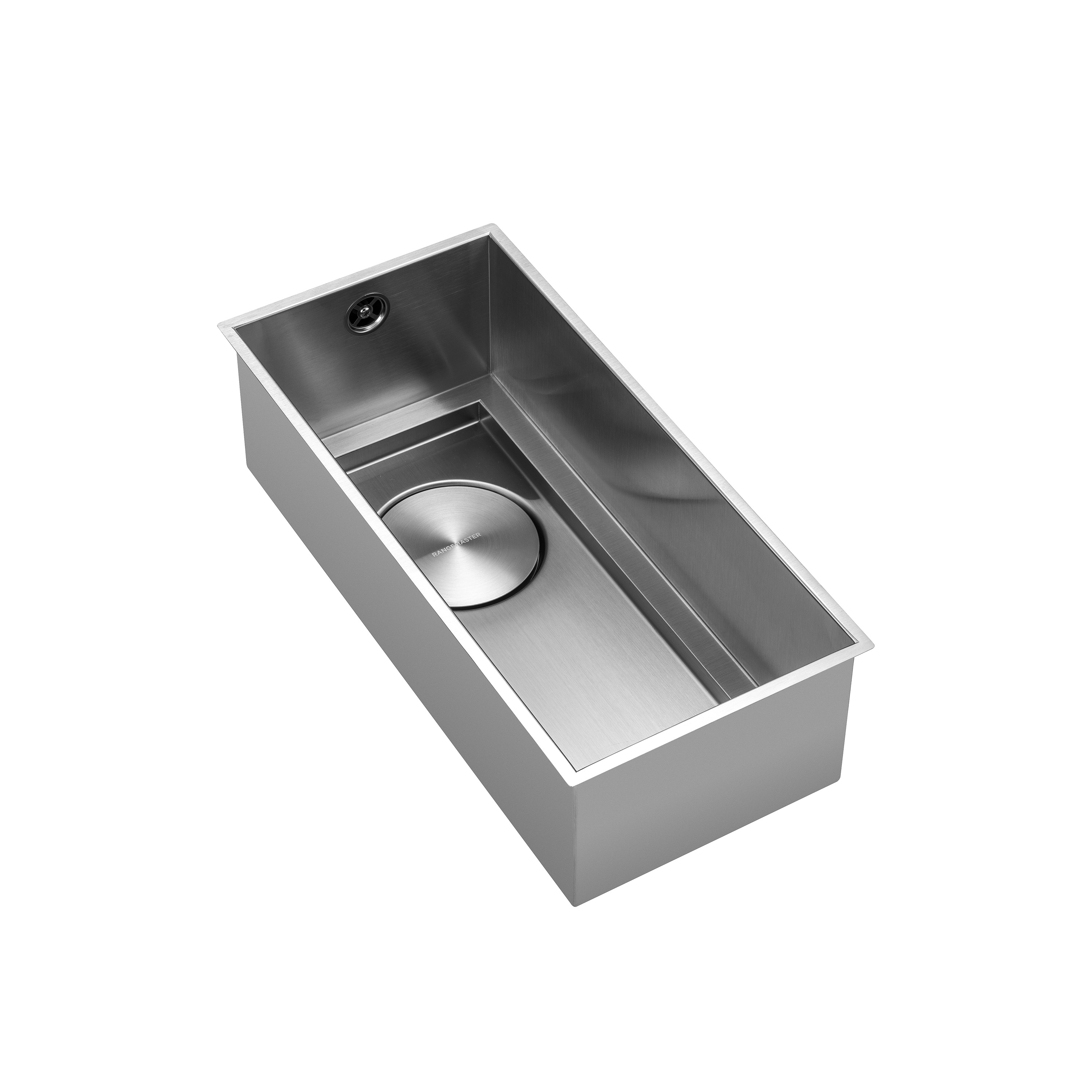 Rangemaster Baseline 1 Bowl Undermount Polished Stainless Steel Sink & Waste -  214 x 460mm