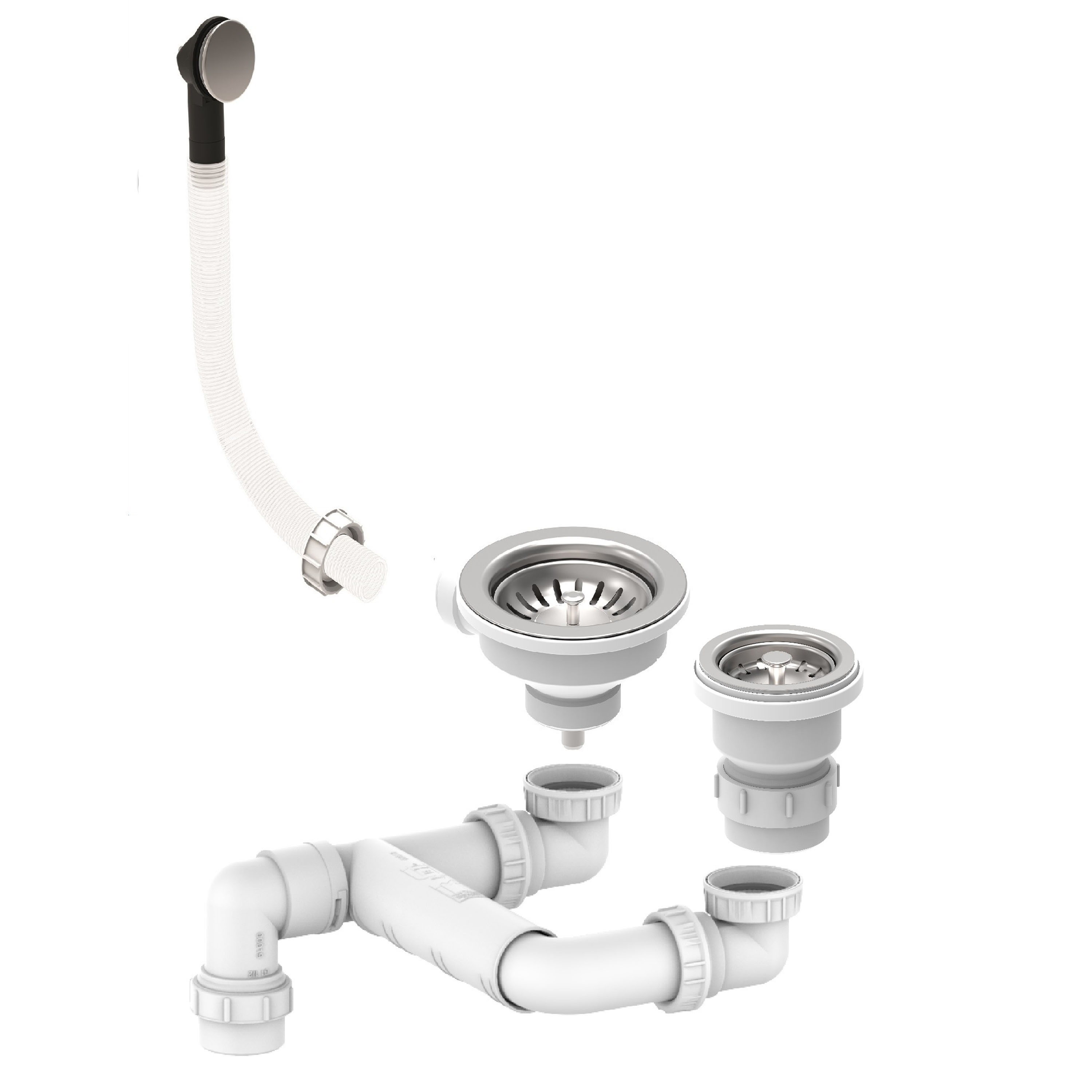 Waste Kit for Villeroy & Boch Cisterna Left-Handed 1.5 Bowl Undermount Sink