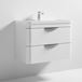 Harbour Grace 800mm Wall Mounted Vanity Unit with Polymarble Basin - White Gloss
