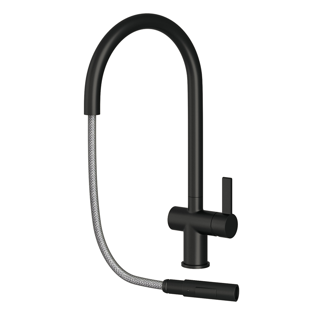 SUS304 Single Flexible 360° Swivel Black Tap Stainless Steel Kitchen - View #3