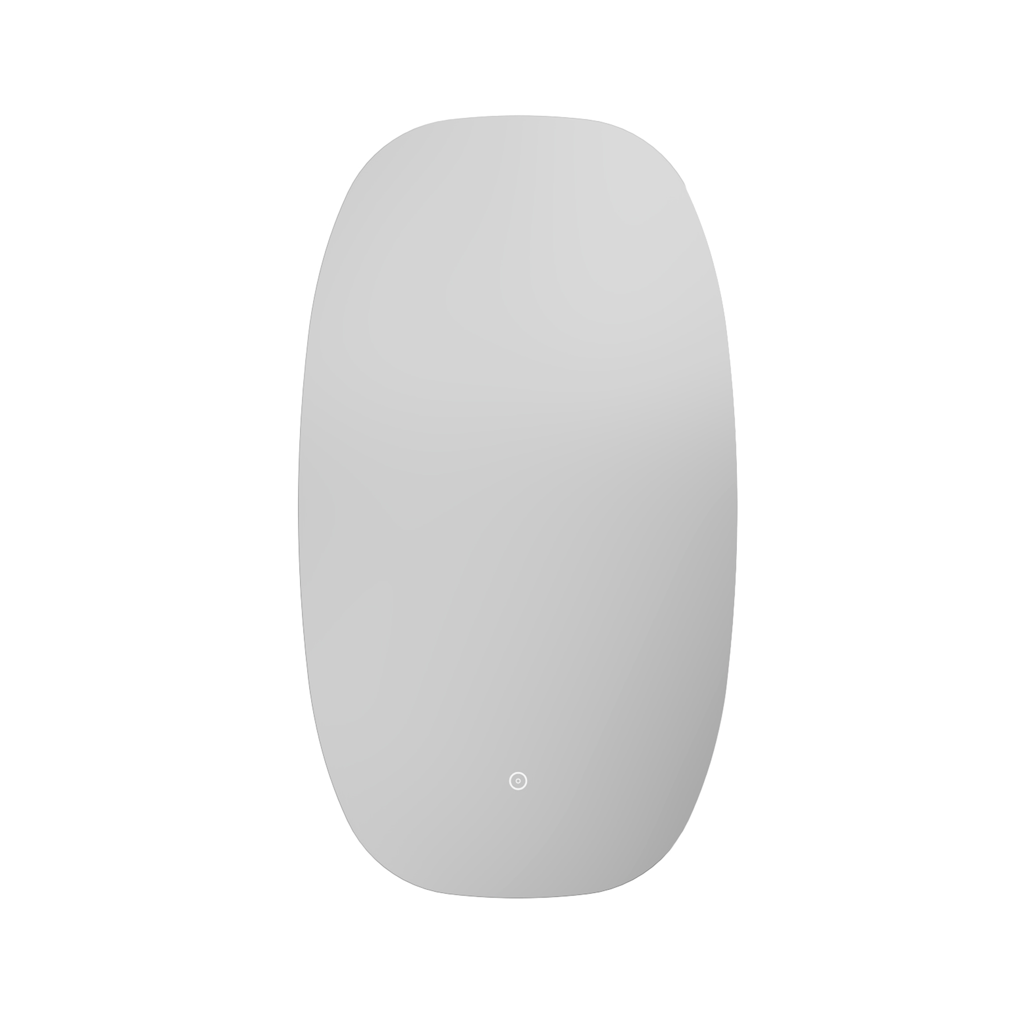 Arc LED Illuminated Barrel Mirror with Demister Pad - 450 x 800mm