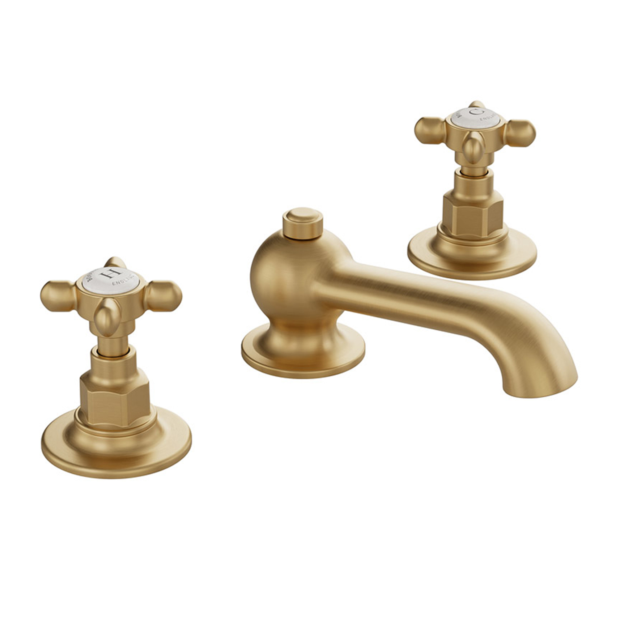 Booth & Co Axbridge Traditional Crosshead 3 Hole Basin Mixer Tap with Waste
