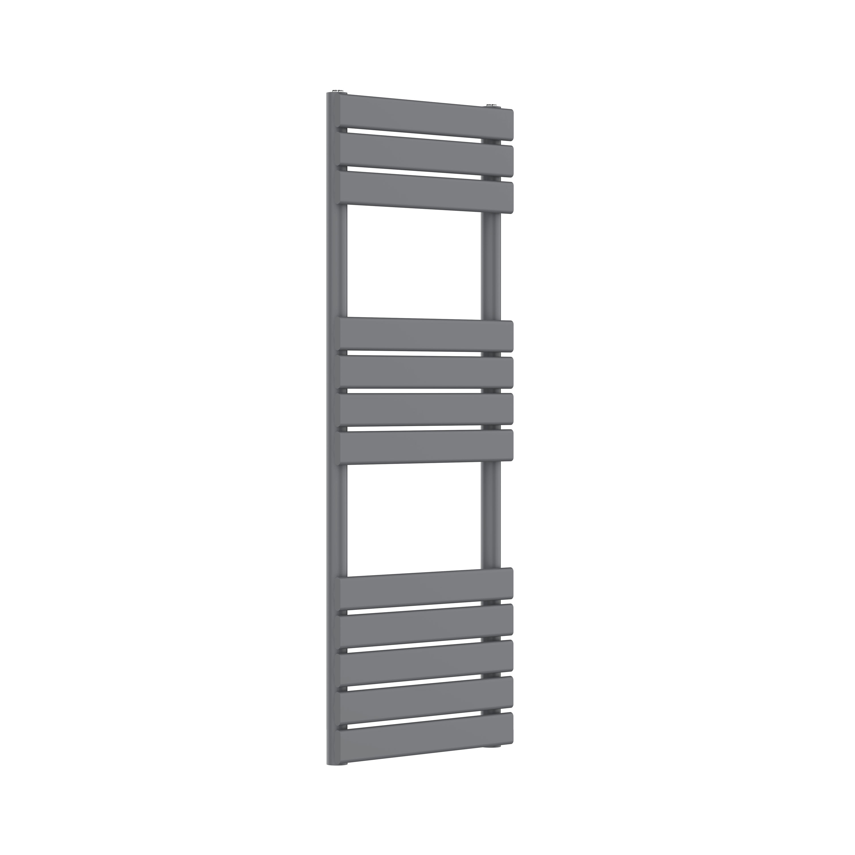 Brenton Avezzano Matt Anthracite Flat Panel Heated Towel Rail - 1200 x 450mm