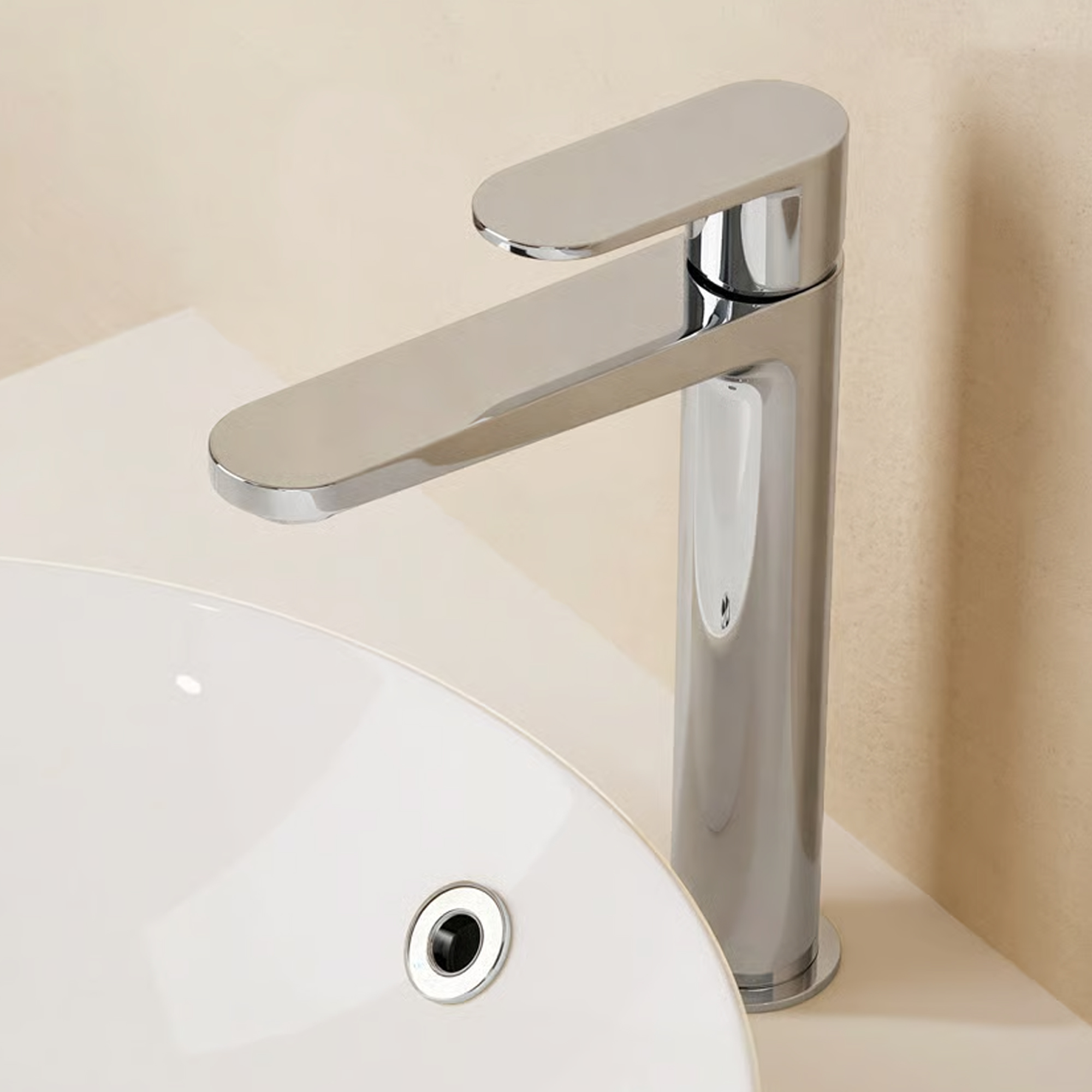 Crosswater Drift Tall Mono Basin Mixer Tap with Slotted Waste