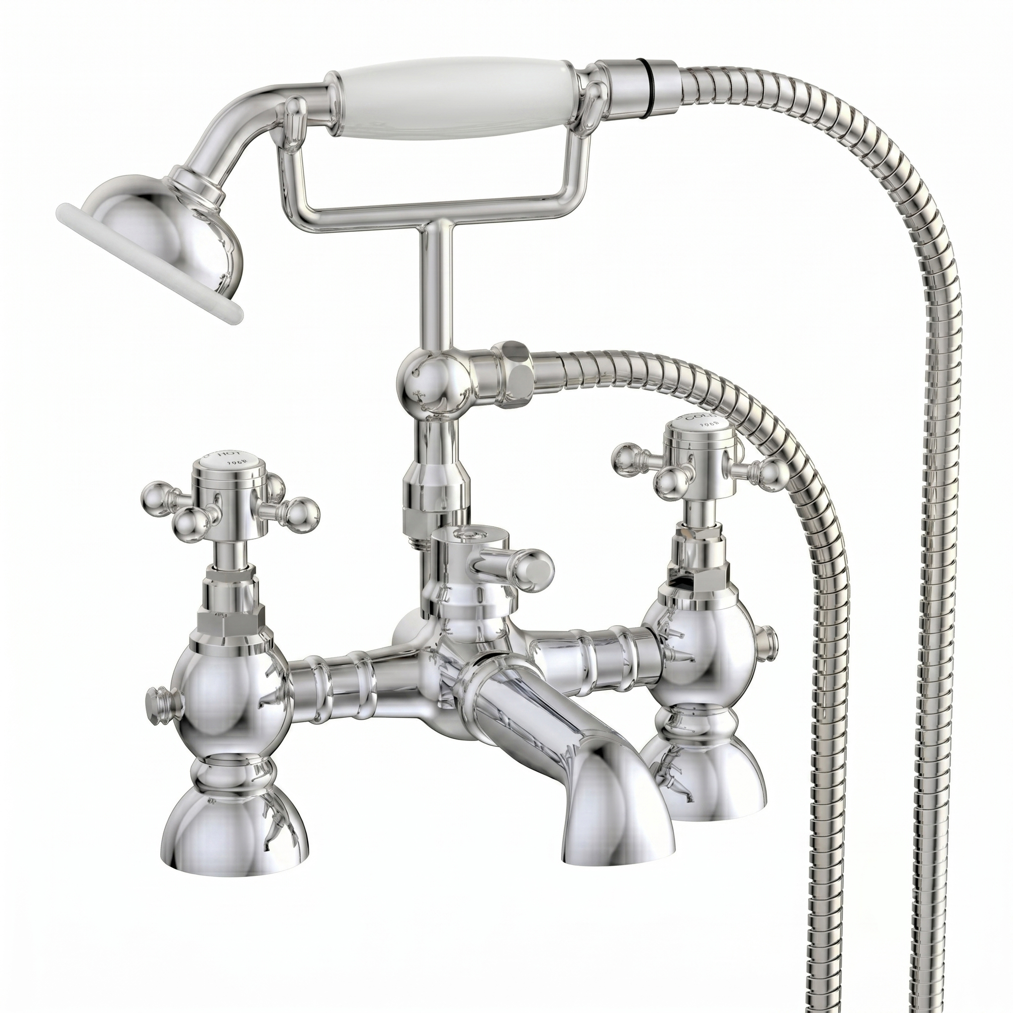 Butler & Rose Eliza Crosshead Deck Mounted Bath Shower Mixer Tap