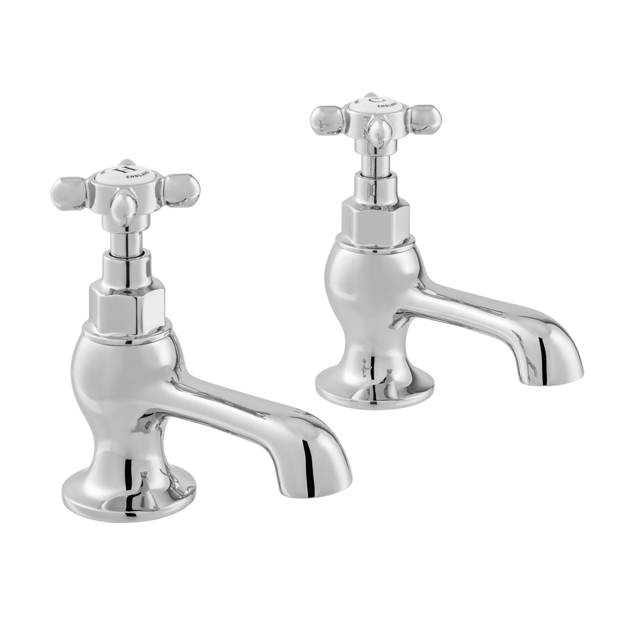 Booth & Co Axbridge Traditional Crosshead Basin Pillar Taps