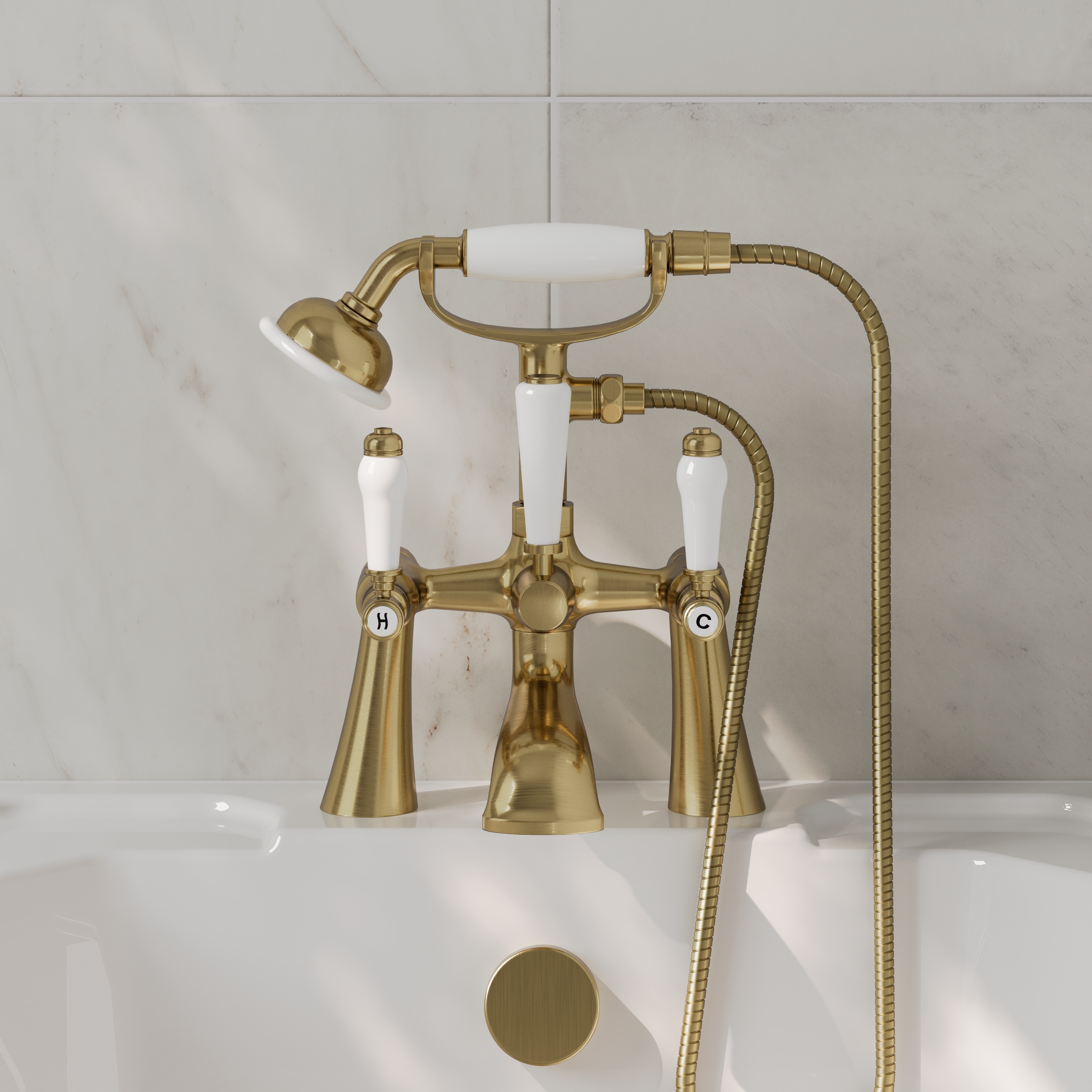 Butler & Rose Eliza Lever Deck Mounted Bath Shower Mixer Tap