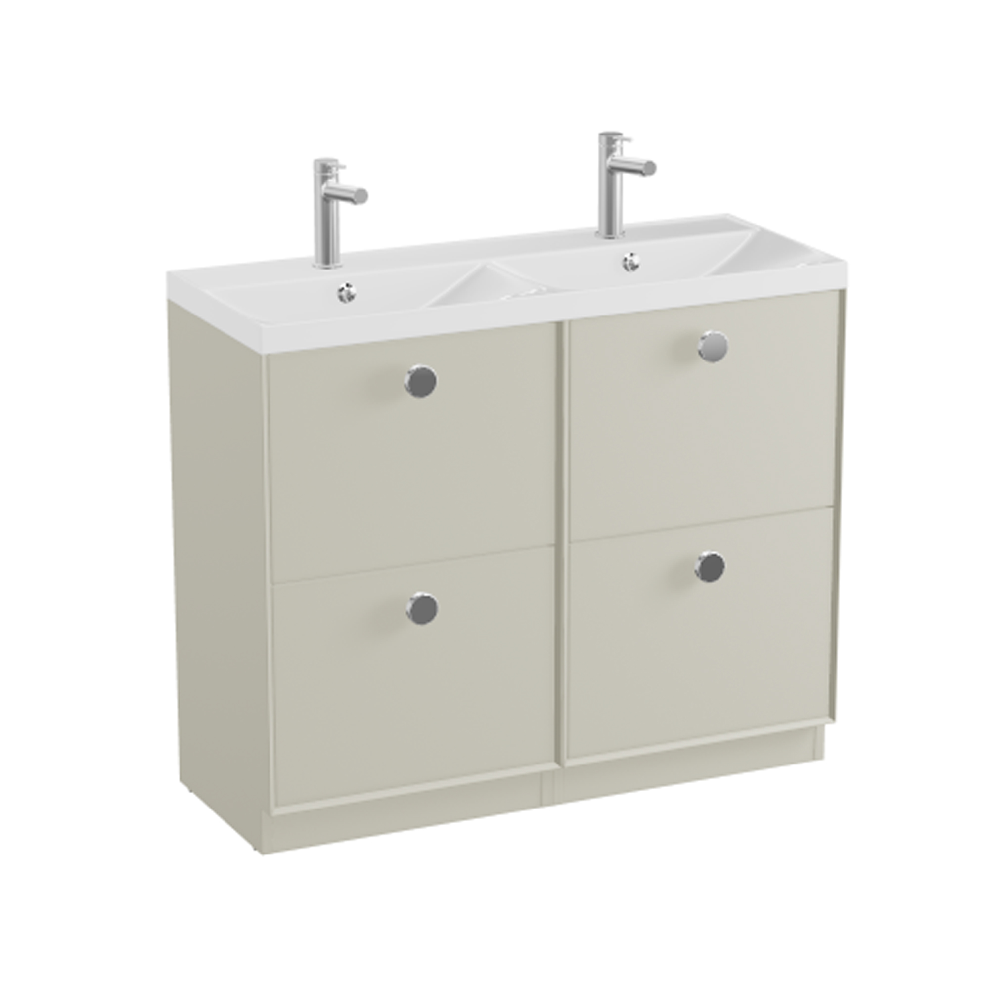 Vado Safari 1000mm Floorstanding Vanity Unit & Double Basin