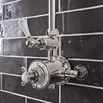 Crosswater Belgravia Exposed Thermostatic Shower Valve with Fixed Shower Head - 8 Inch Nickel Shower Head