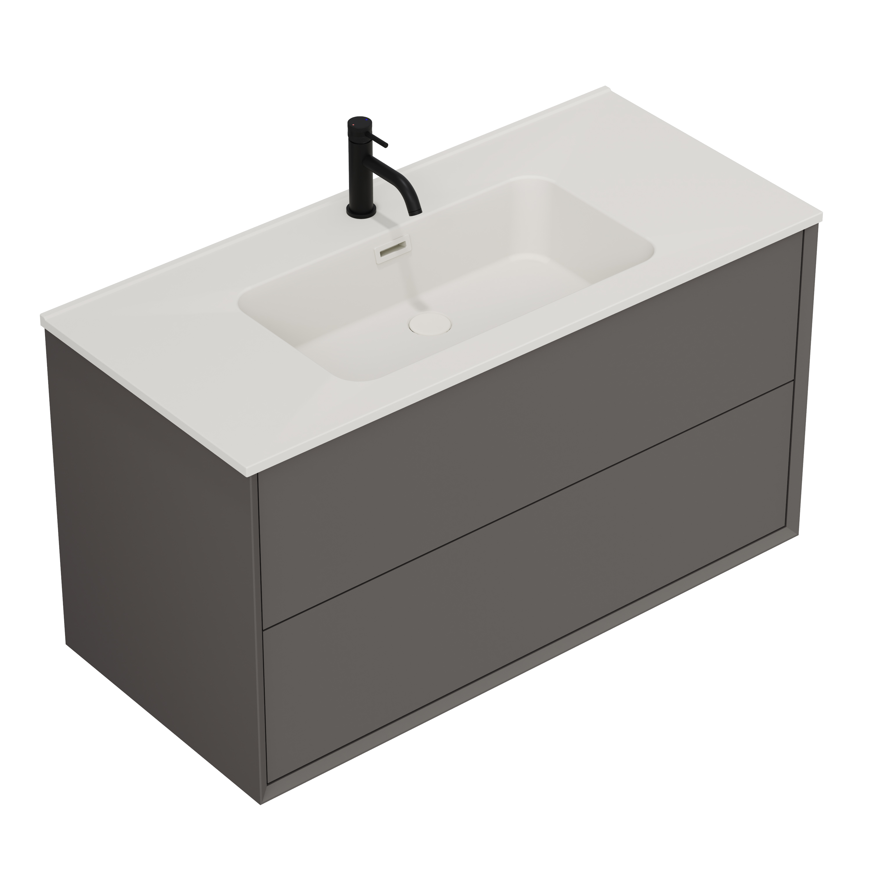 Oslo 1000mm Wall Mounted Vanity Unit & Matt White Basin