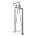 Crosswater Union Floorstanding Bath Shower Mixer Tap with Red Levers - Chrome