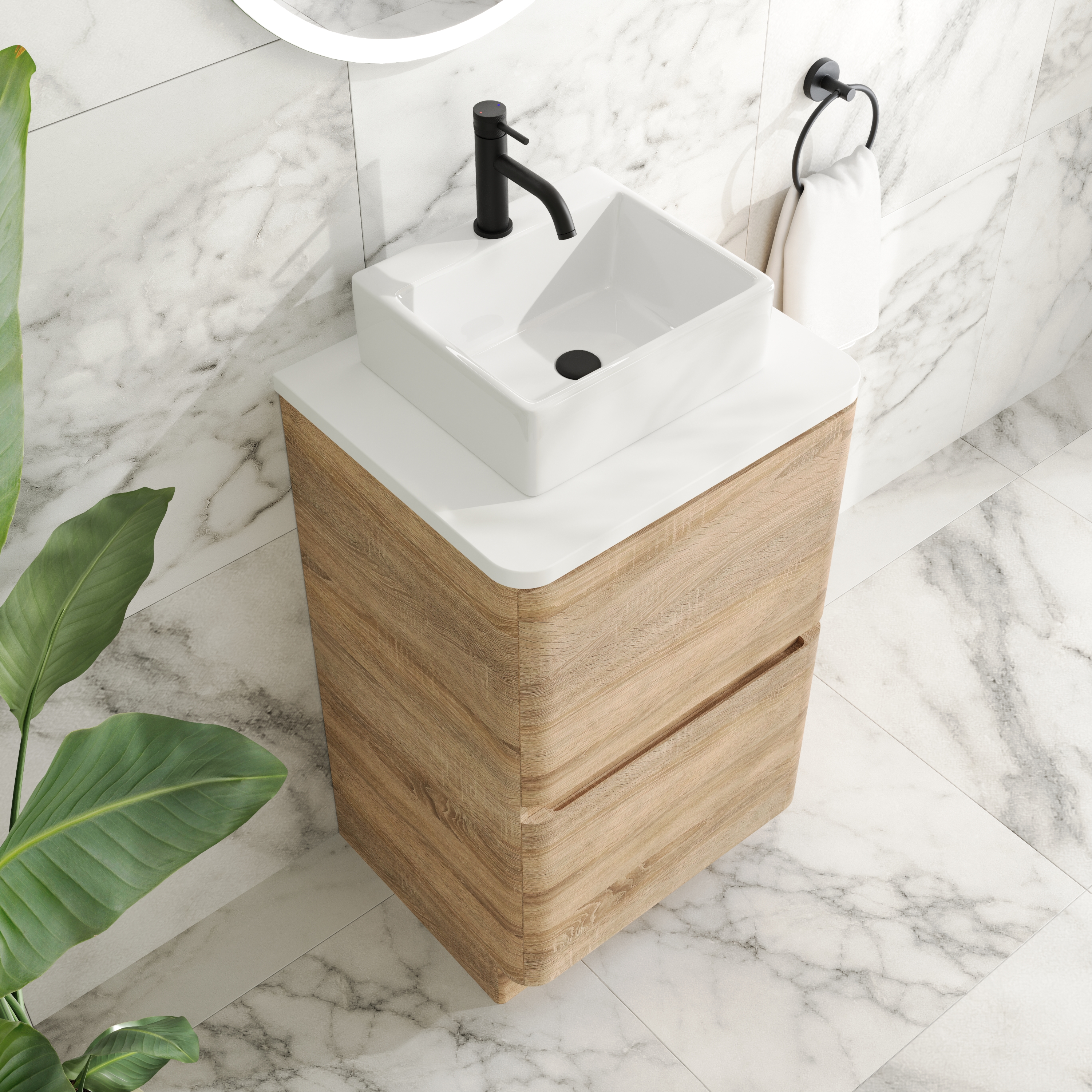 Drench Origin 500mm Floorstanding Vanity Unit & Countertop