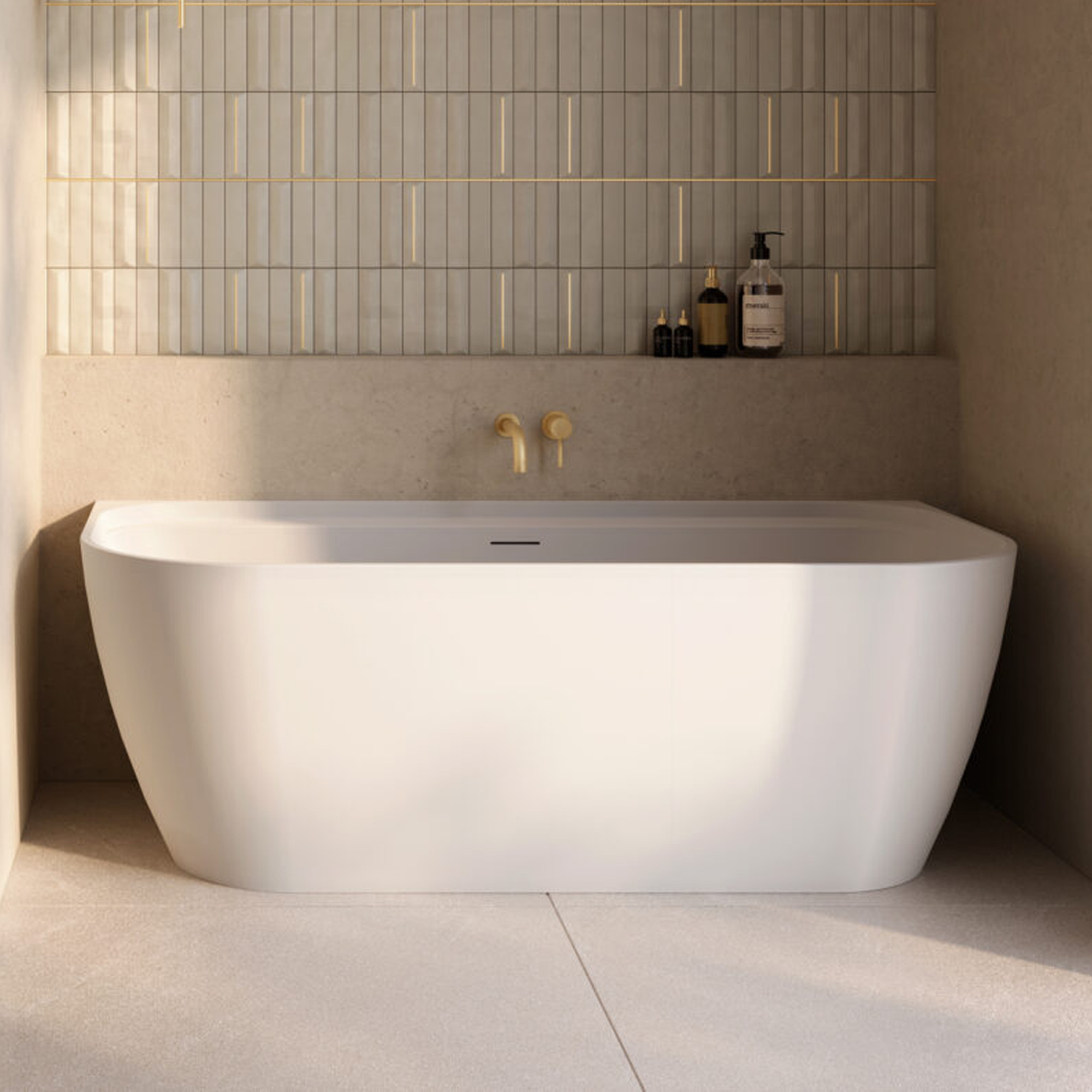 Dune Back To Wall Acrylic Bath - 1700 x 800mm