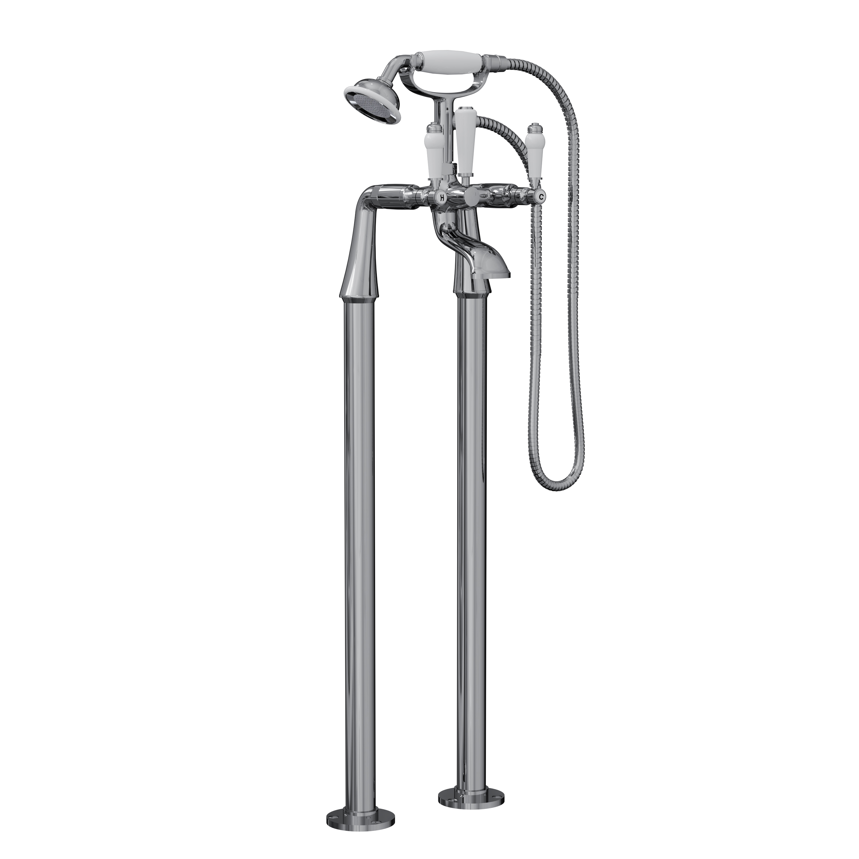 Butler & Rose Eliza Crosshead Freestanding Bath Shower Mixer Tap