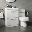 Drench Emily 1100mm Combination Bathroom Toilet & 2 Drawer Sink Unit - Gloss White