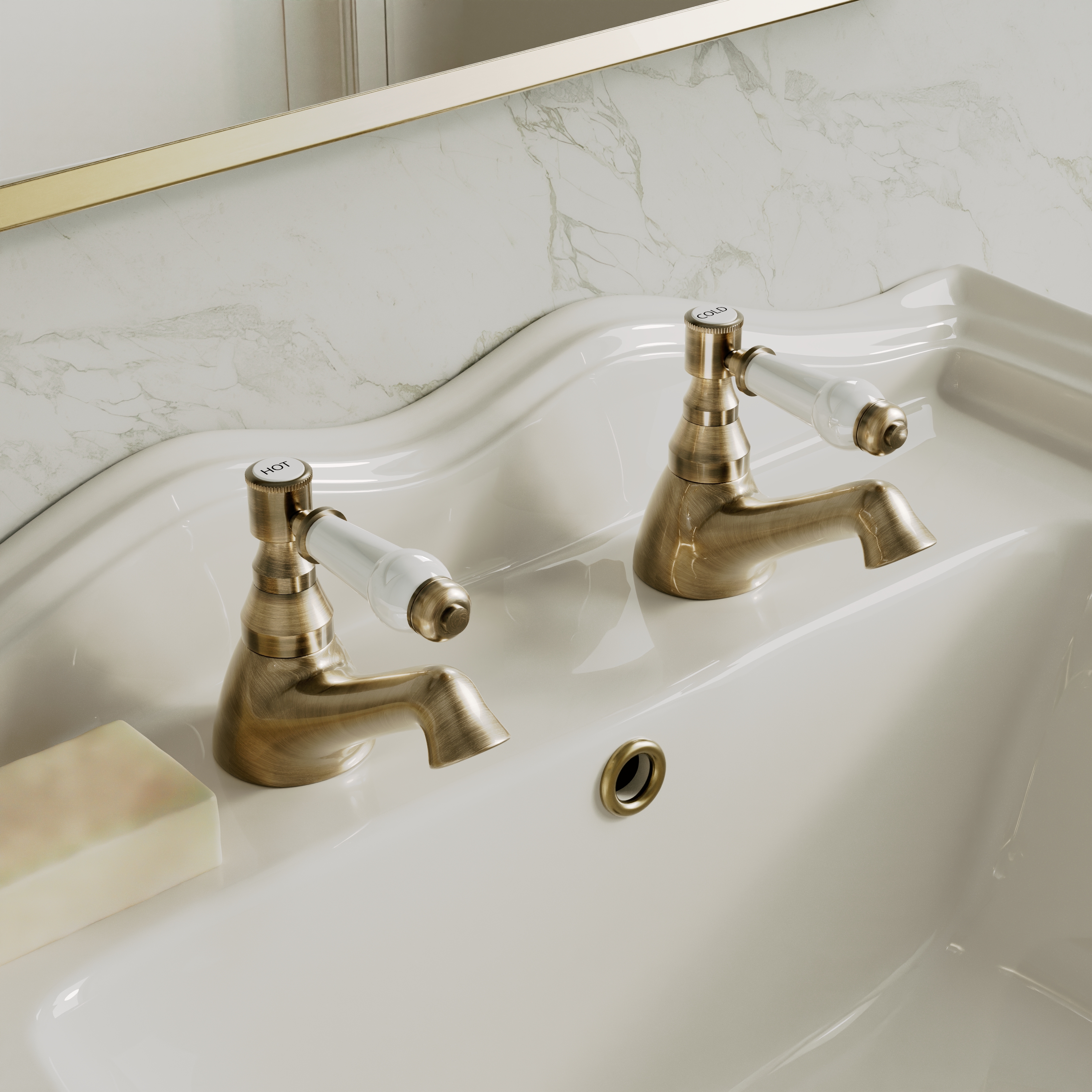 Butler & Rose Eliza Lever Basin Pillar Taps