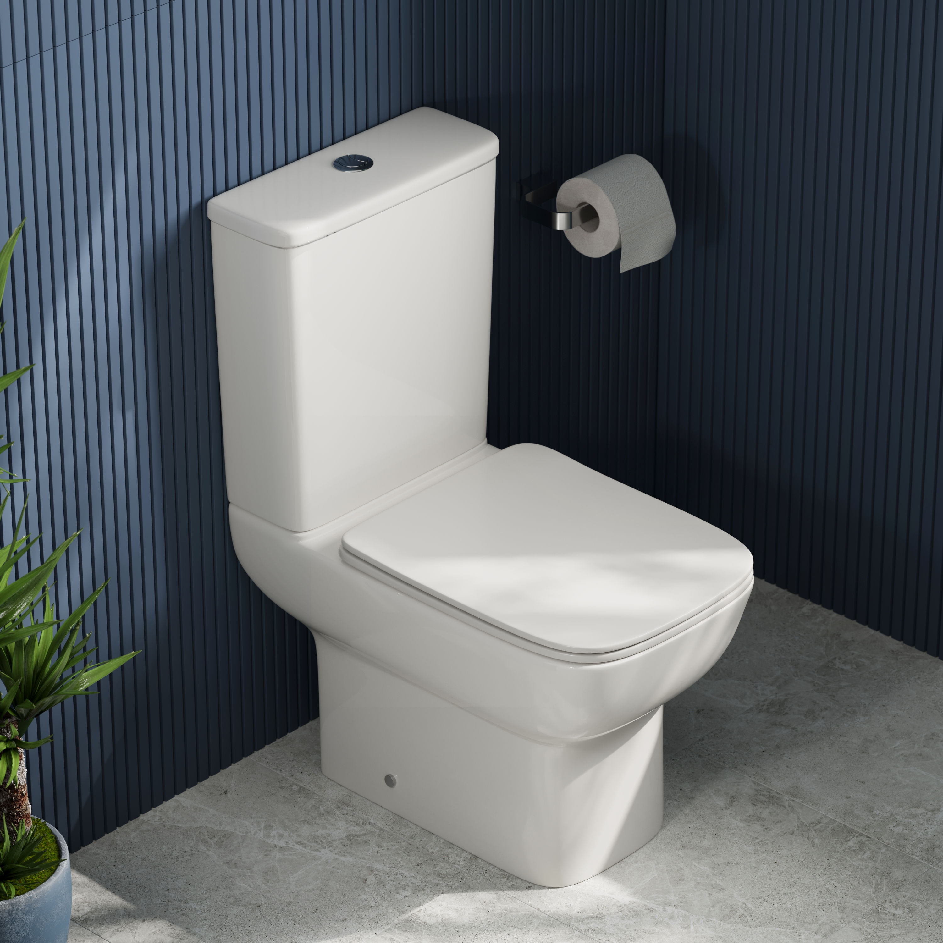 Harbour Icon Rimless Close Coupled Toilet & Soft Close Seat