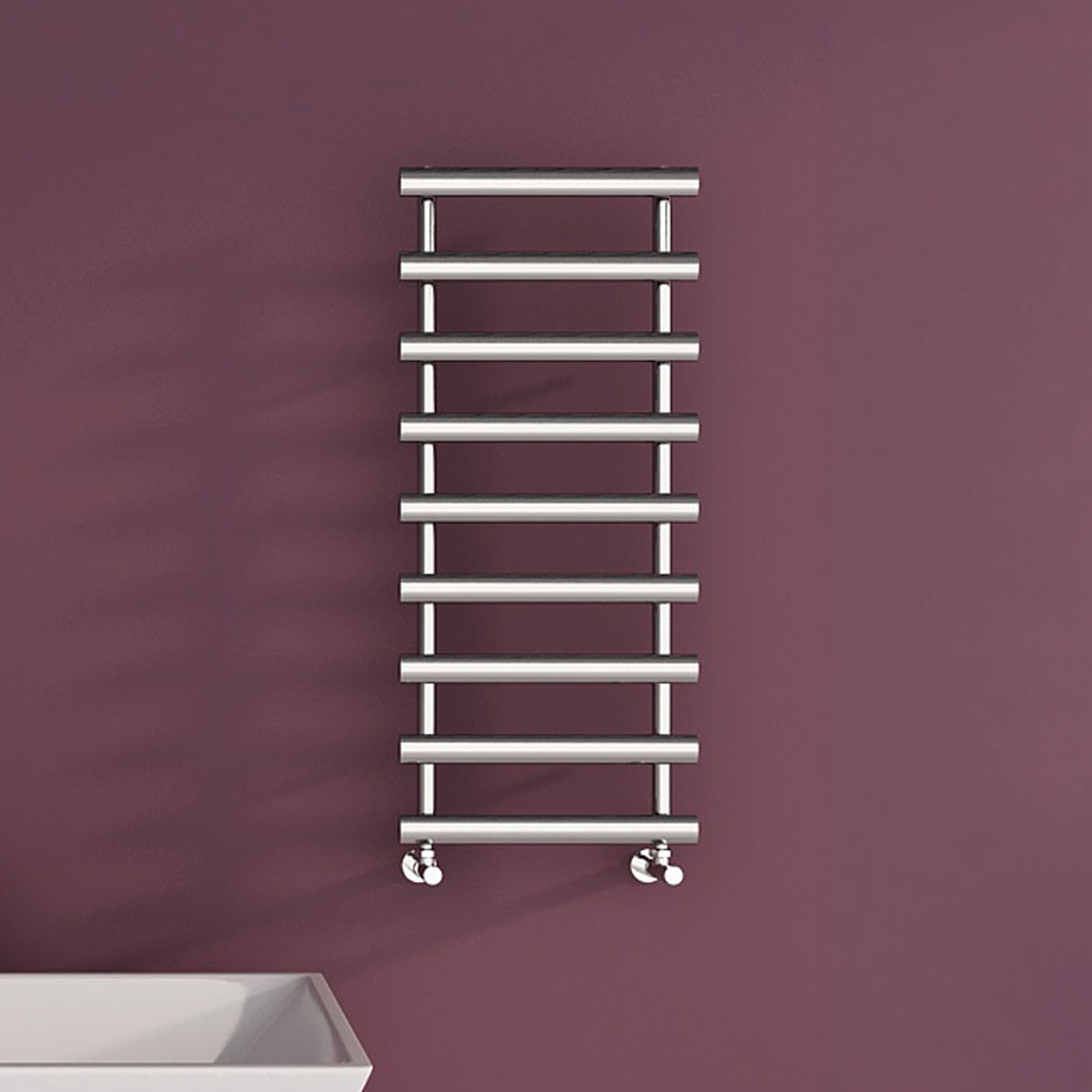 Carisa Aldo Oval Steel Ladder Heated Towel Rail