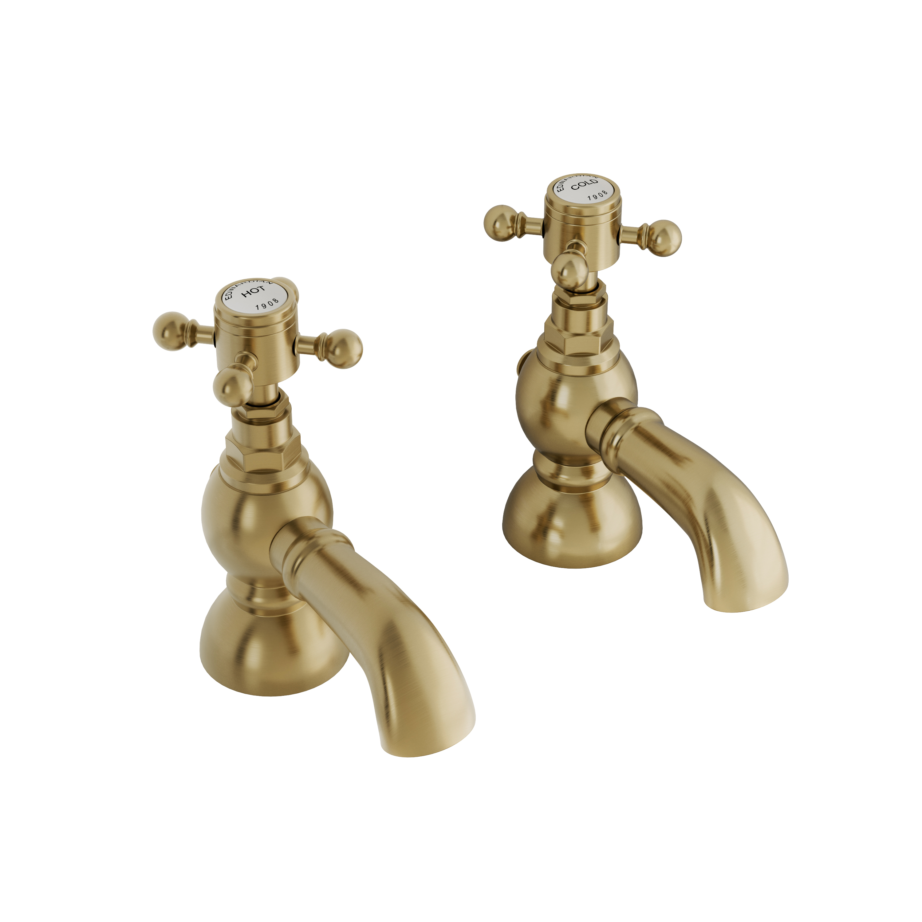 Butler & Rose Eliza Crosshead Bath Pillar Taps