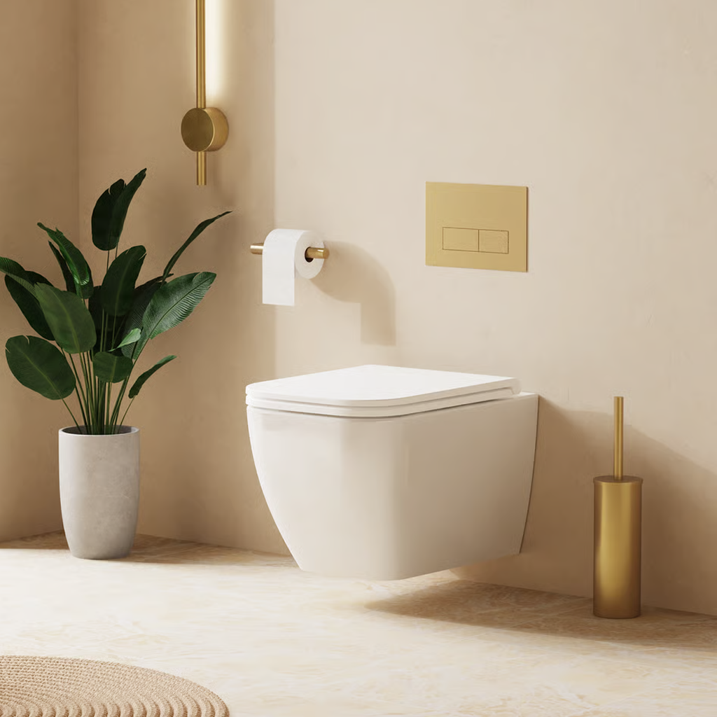 Crosswater Mada Square Rimless Wall Hung Toilet & Soft Close Seat