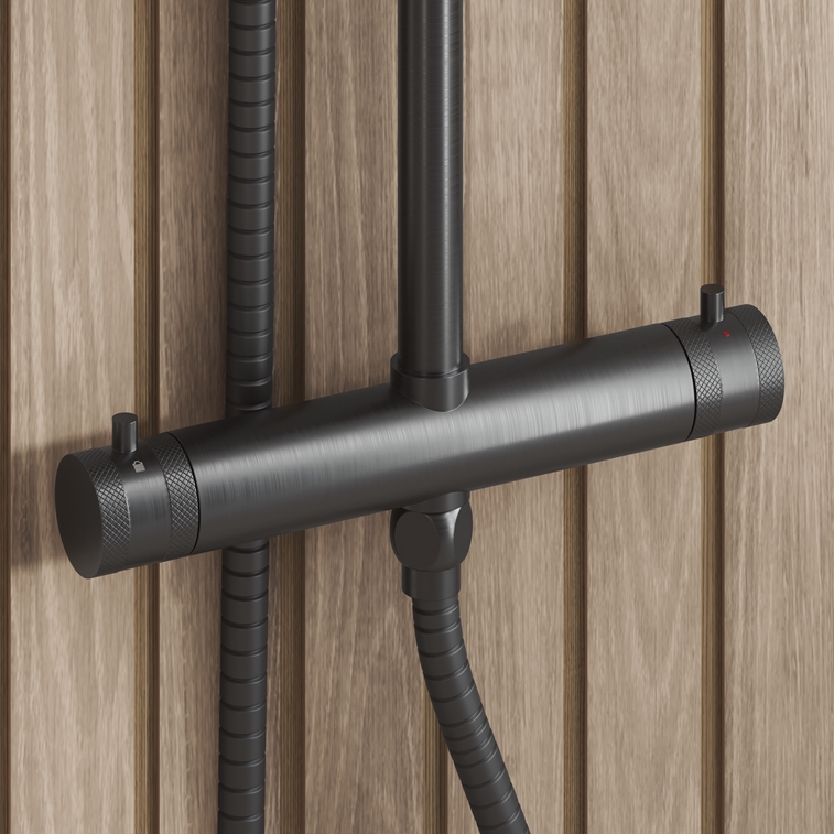 Core Exposed Thermostatic Rigid Riser Shower Kit | Tap Warehouse