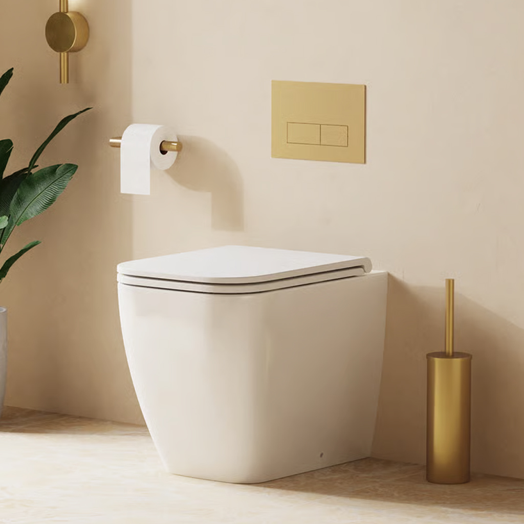Crosswater Mada Square Back to Wall Rimless Toilet & Soft Close Seat