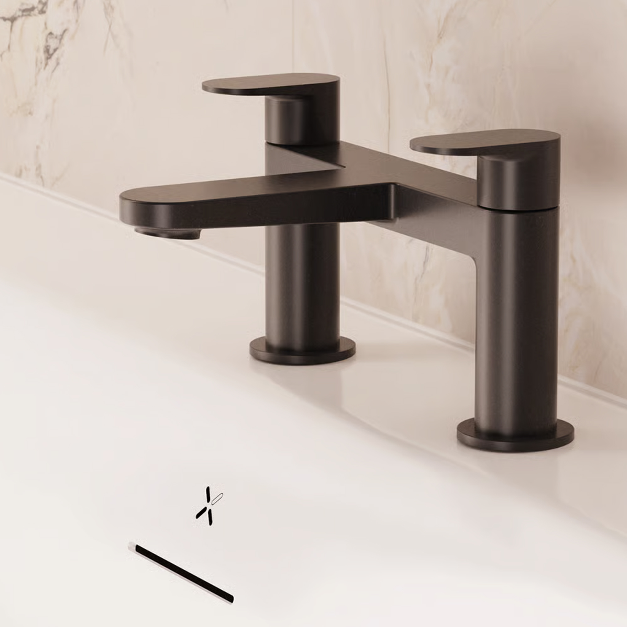 Crosswater Drift Deck Mounted Bath Mixer Tap