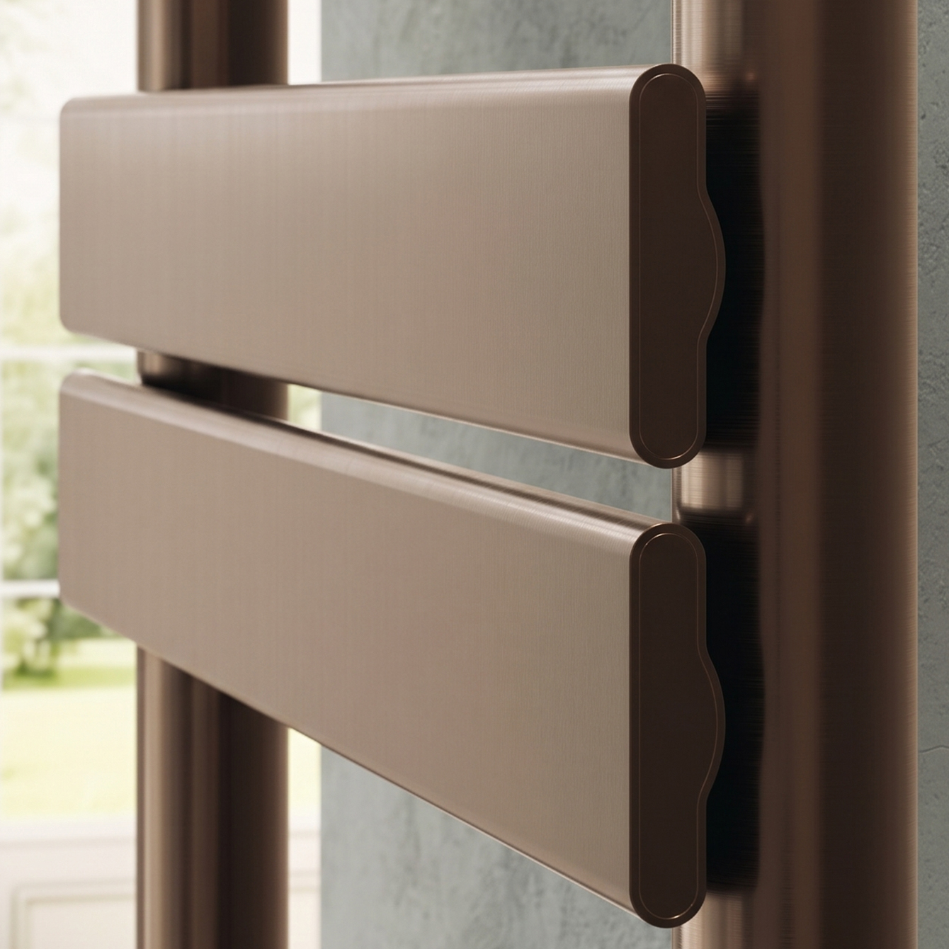 Toasty Hush Brushed Bronze Flat Panel Heated Towel Rail