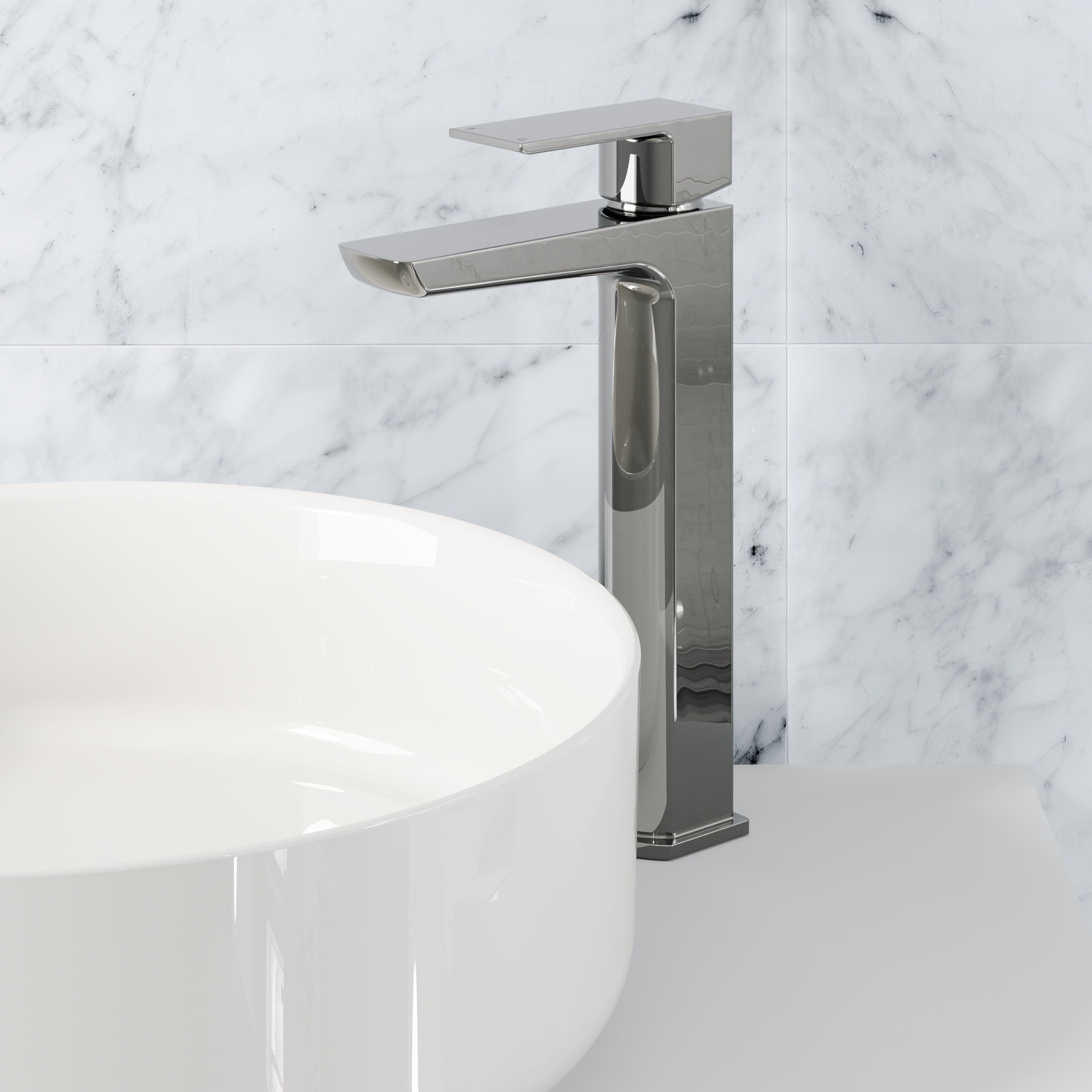 Harbour Status Tall Basin Mixer Tap - Chrome