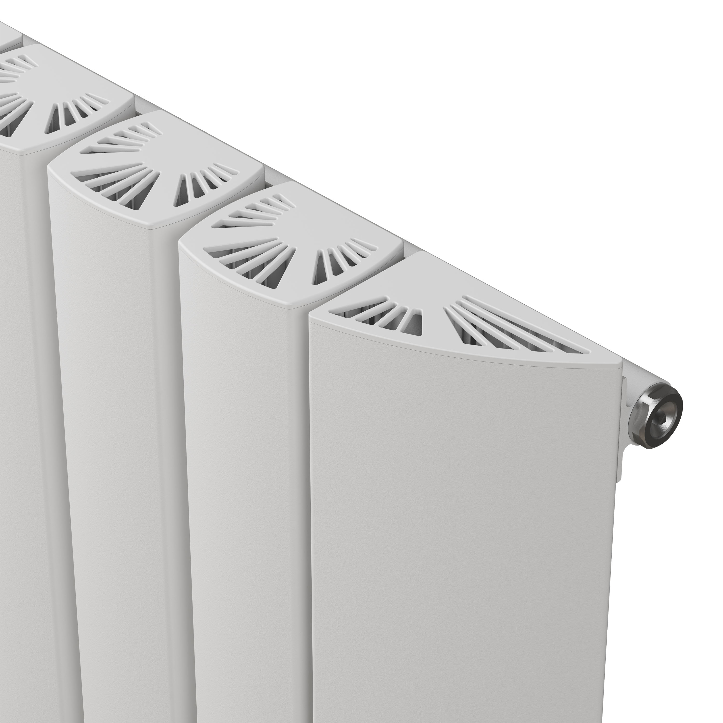 Carisa Gaia Oval Single Panel Horizontal Aluminium Radiator