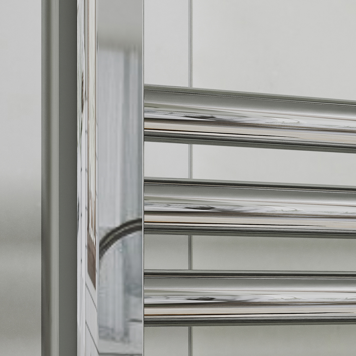Toasty Glow Premium Chrome 25mm Electric Heated Towel Rail with Heating Element