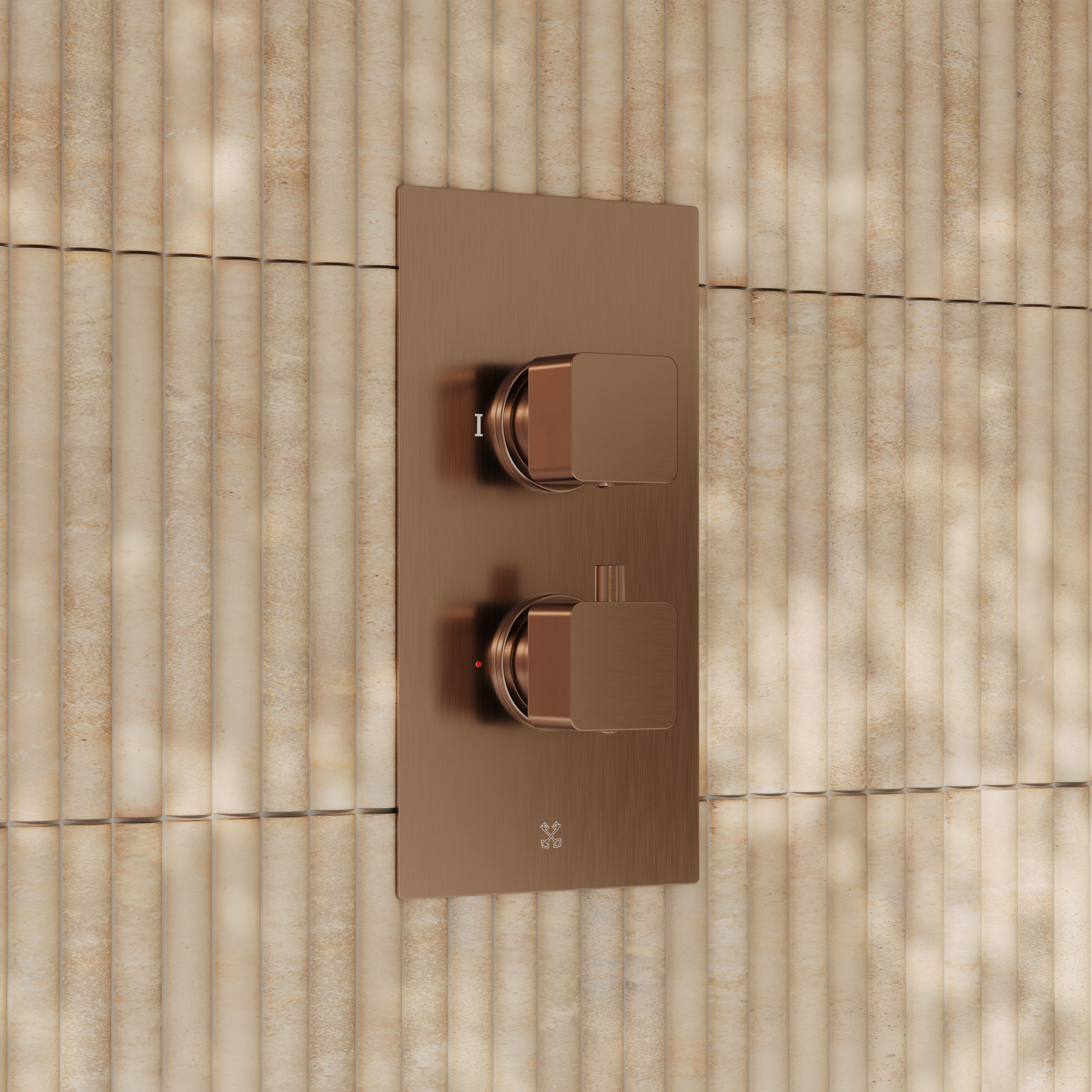 Core Portrait 1 Outlet Concealed Valve & Fixed Wall Mounted Square Shower Head