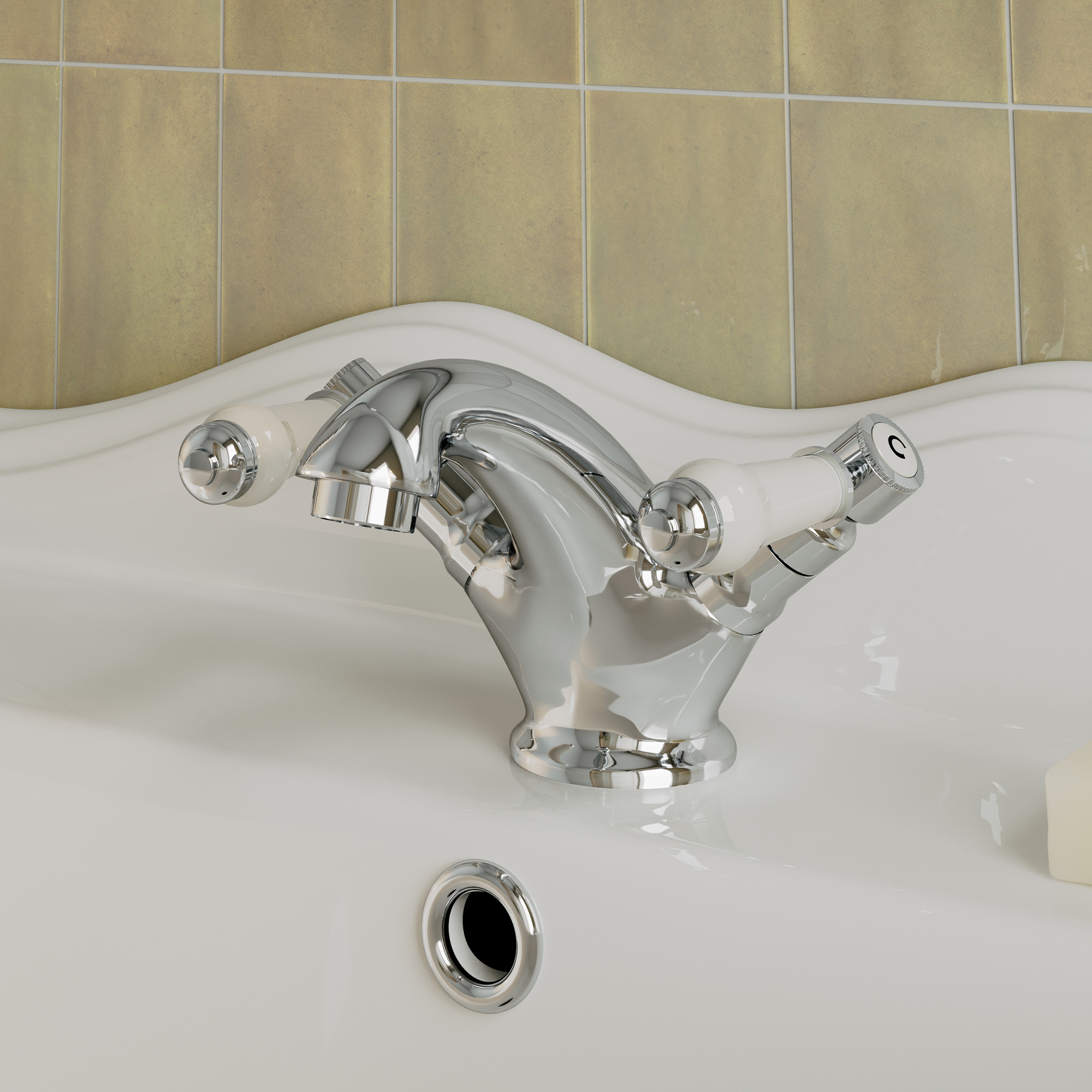 Butler & Rose Eliza Lever Mono Basin Mixer Tap & Waste