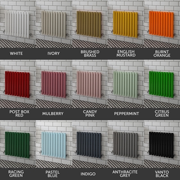 The Tap Factory Vibrance Single Panel Horizontal Radiator 550 x 590mm - 15 Colours Available