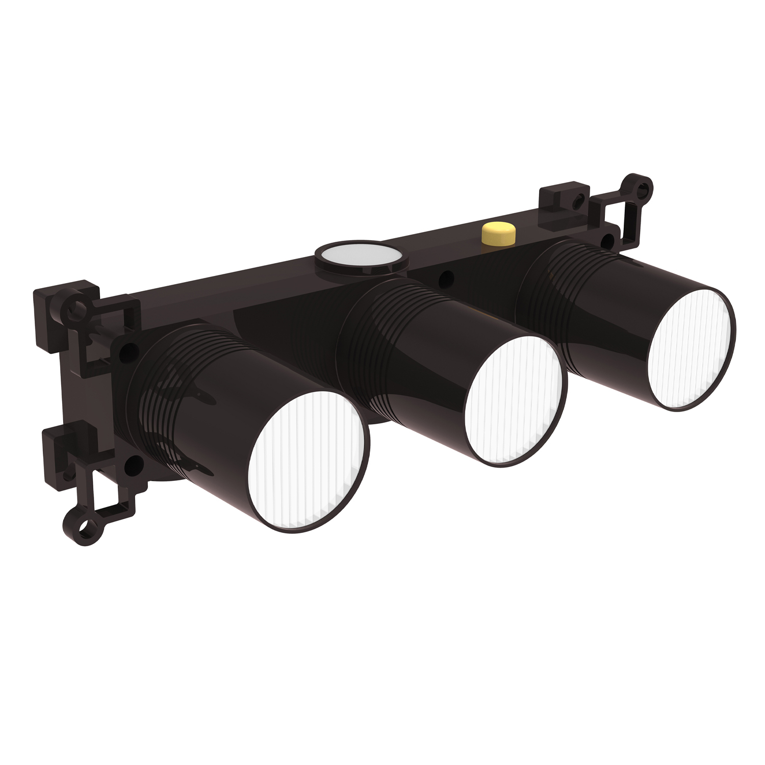 Harbour Clarity Matt Black 3 Hole Wall Mounted Basin Tap with Easy Plumb Installation Kit