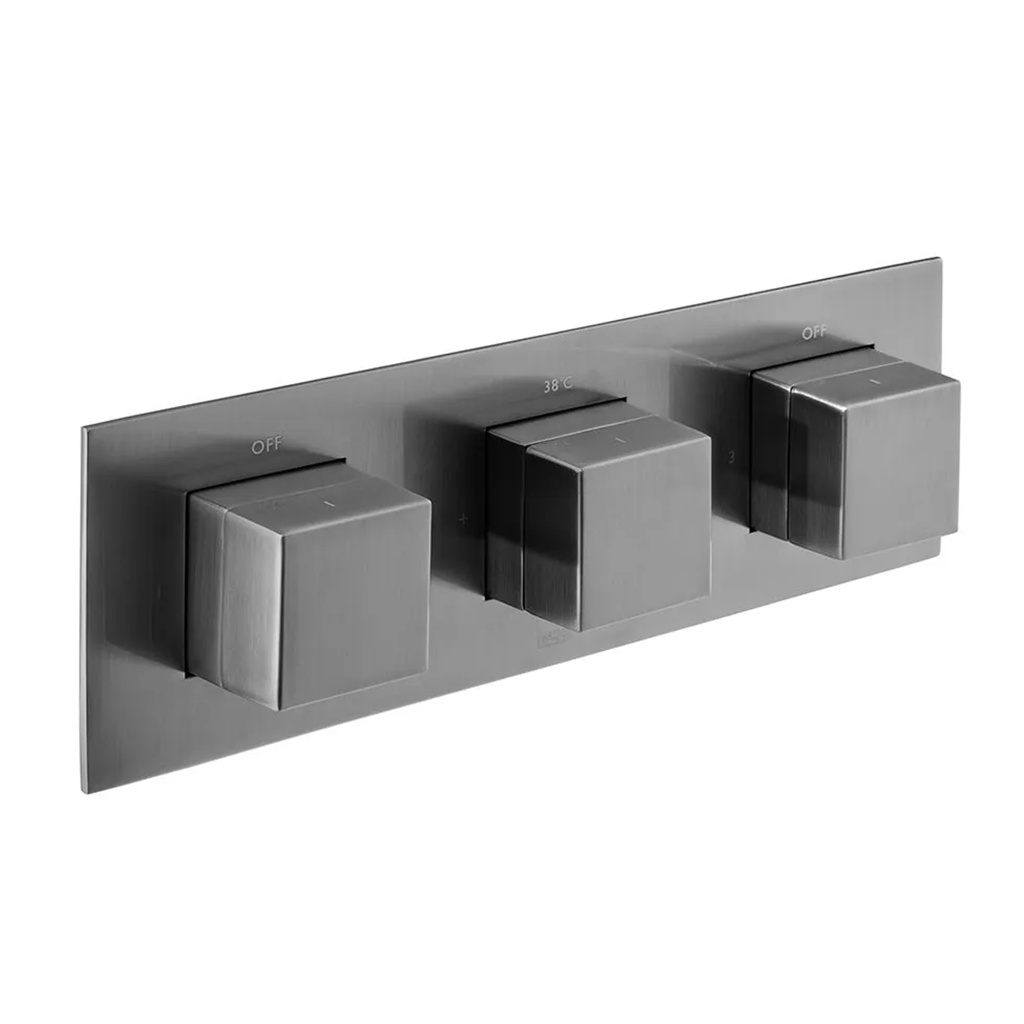 Vado Individual Tablet Notion Horizontal 3 Outlet 3 Handle Thermostatic Concealed Shower Valve