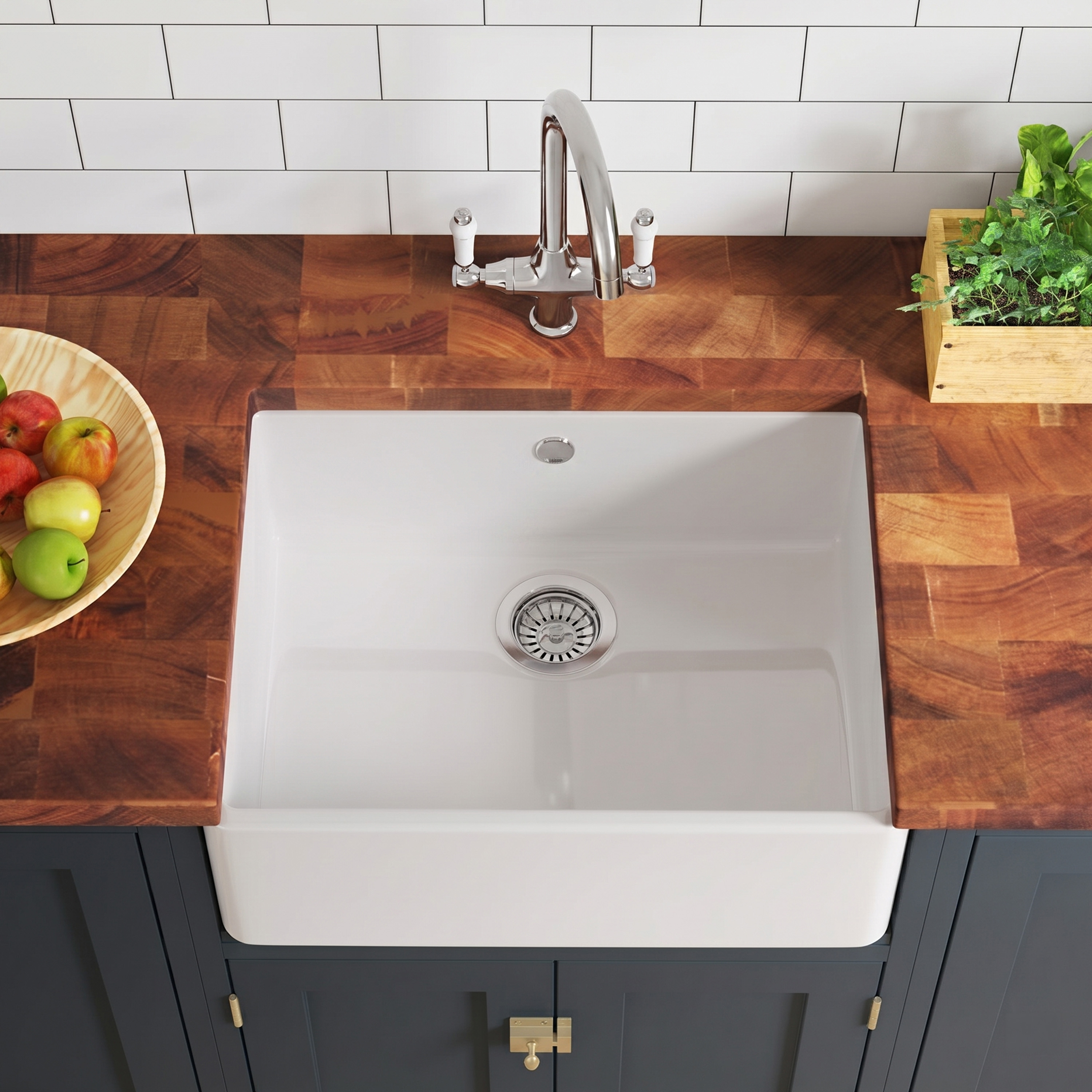Butler & Rose Belfast Sink with Victoria Kitchen Tap & Strainer Waste Pack
